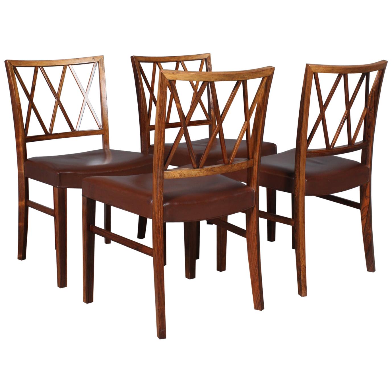 Ole Wanscher Set of Four Dining Chairs in Rosewood