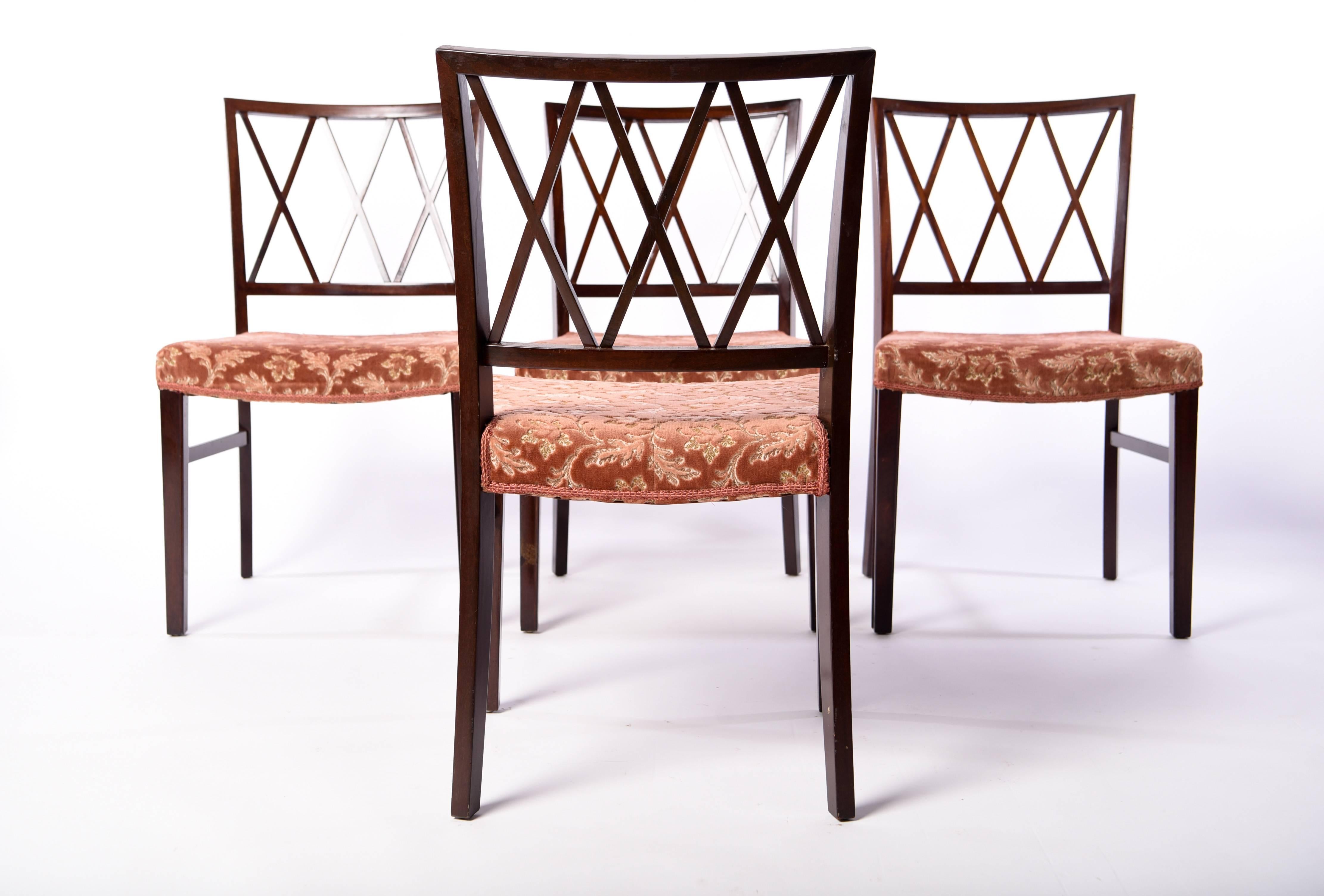 Ole Wanscher Set of Four Mahogany Dining Chairs for A. J. Iversen In Good Condition In Norwalk, CT