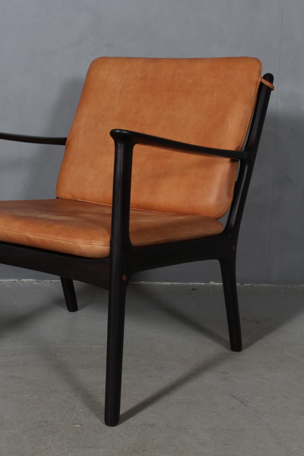 Scandinavian Modern Ole Wanscher Set of Lounge Chairs, Model PJ112, Rosewood