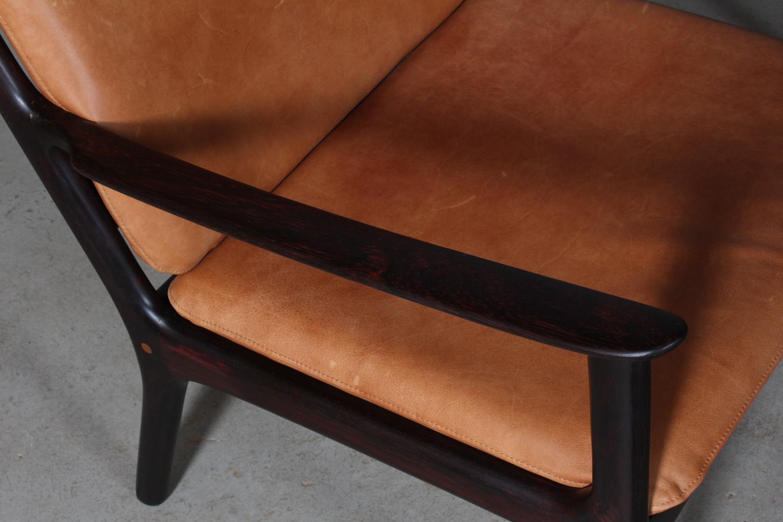 Danish Ole Wanscher Set of Lounge Chairs, Model PJ112, Rosewood