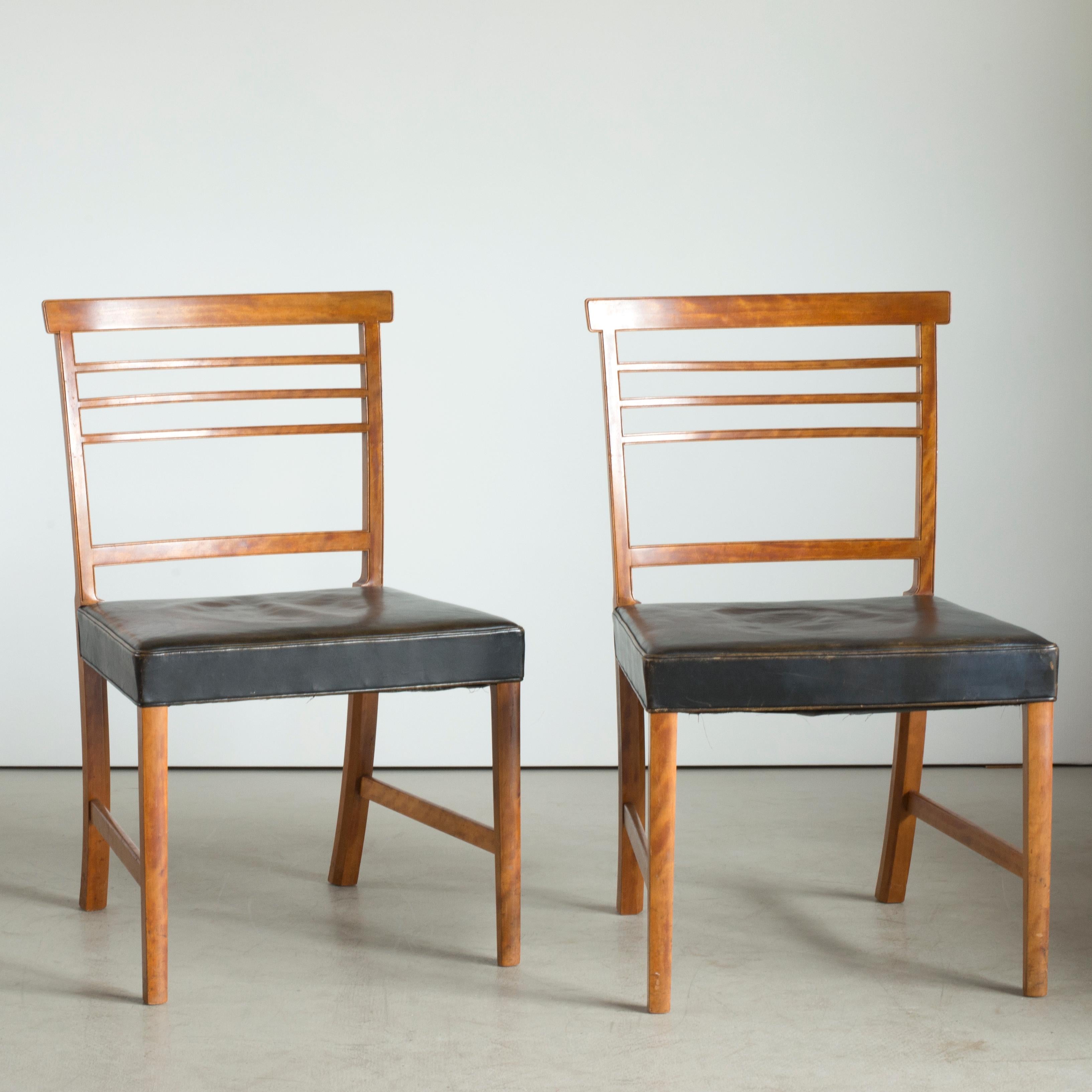 Scandinavian Modern Ole Wanscher Set of Six Chairs for a. J. Iversen For Sale