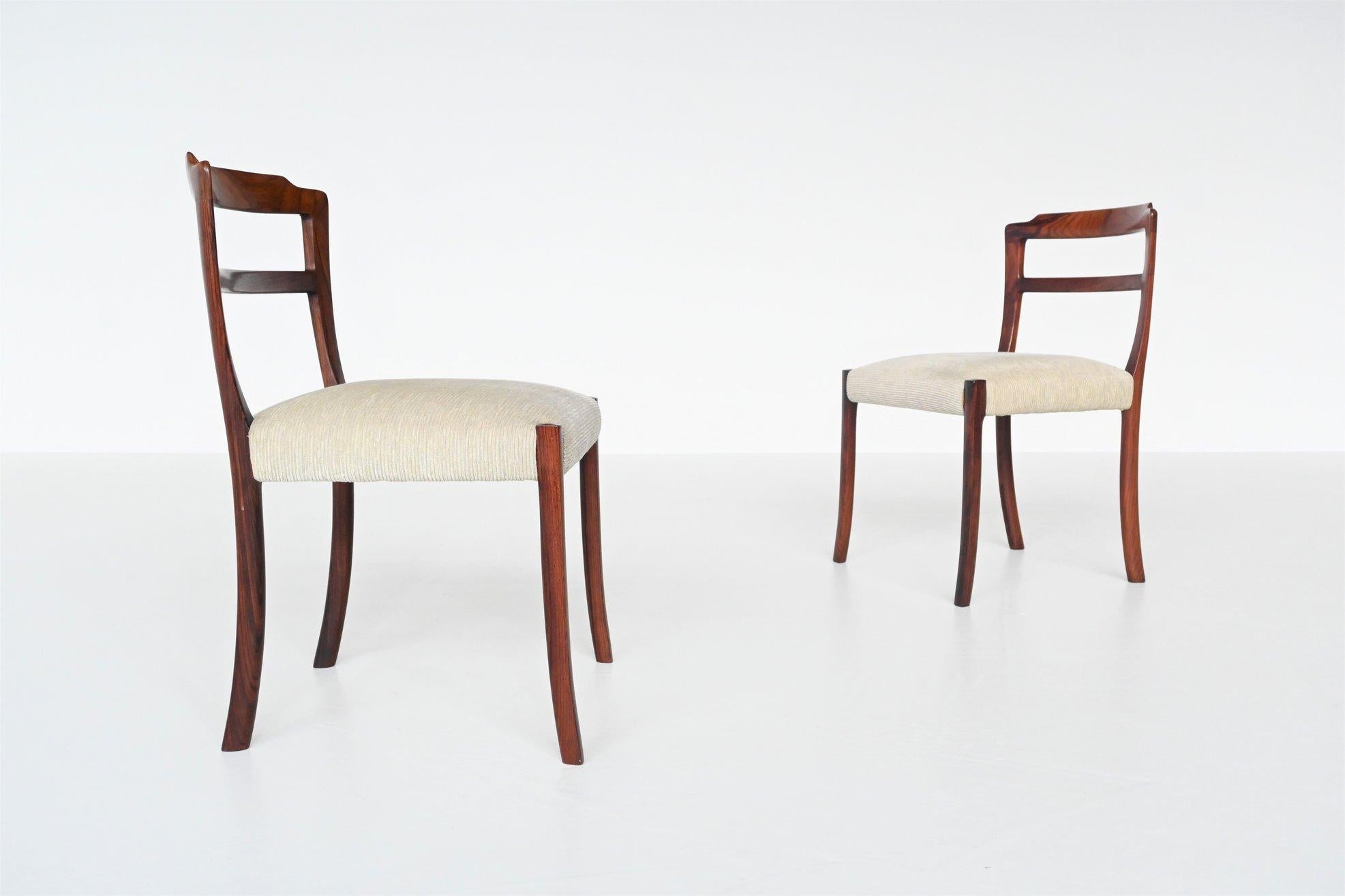 Ole Wanscher Set of Six Rosewood Dining Chairs A.J. Iversen, Denmark, 1960 3