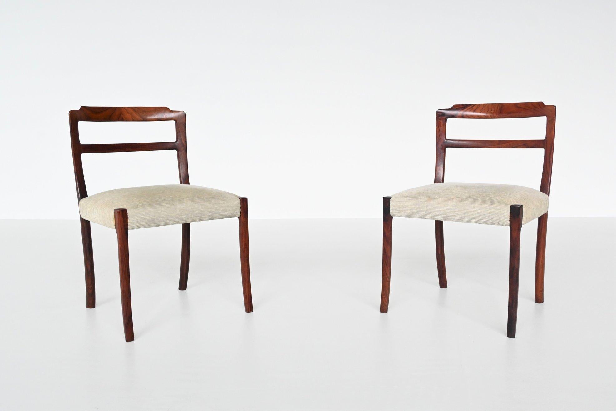 Ole Wanscher Set of Six Rosewood Dining Chairs A.J. Iversen, Denmark, 1960 1