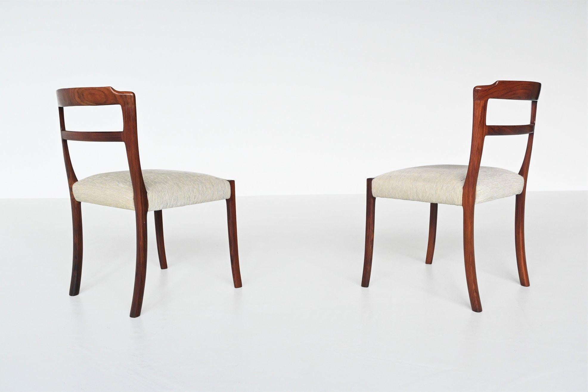 Ole Wanscher Set of Six Rosewood Dining Chairs A.J. Iversen, Denmark, 1960 2
