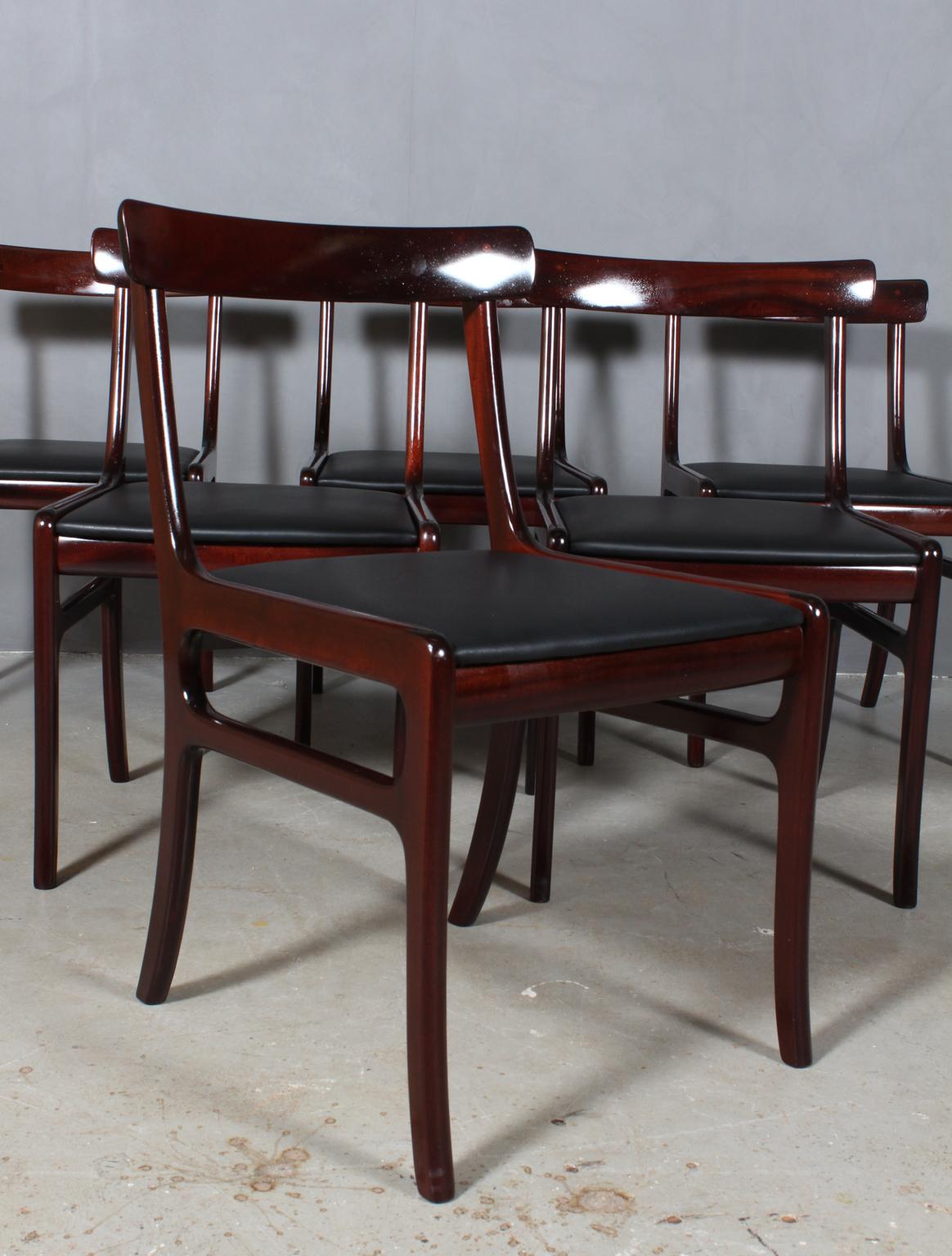 Danish Ole Wanscher Set of Six Rungstedlund Dining Chairs