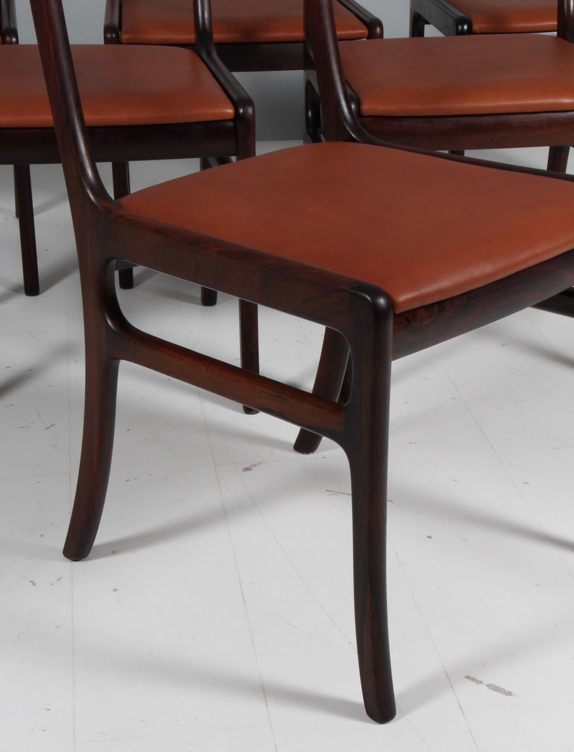 Danish Ole Wanscher Set of Six Rungstedlund Dining Chairs For Sale