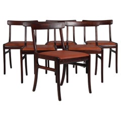 Vintage Ole Wanscher Set of Six Rungstedlund Dining Chairs