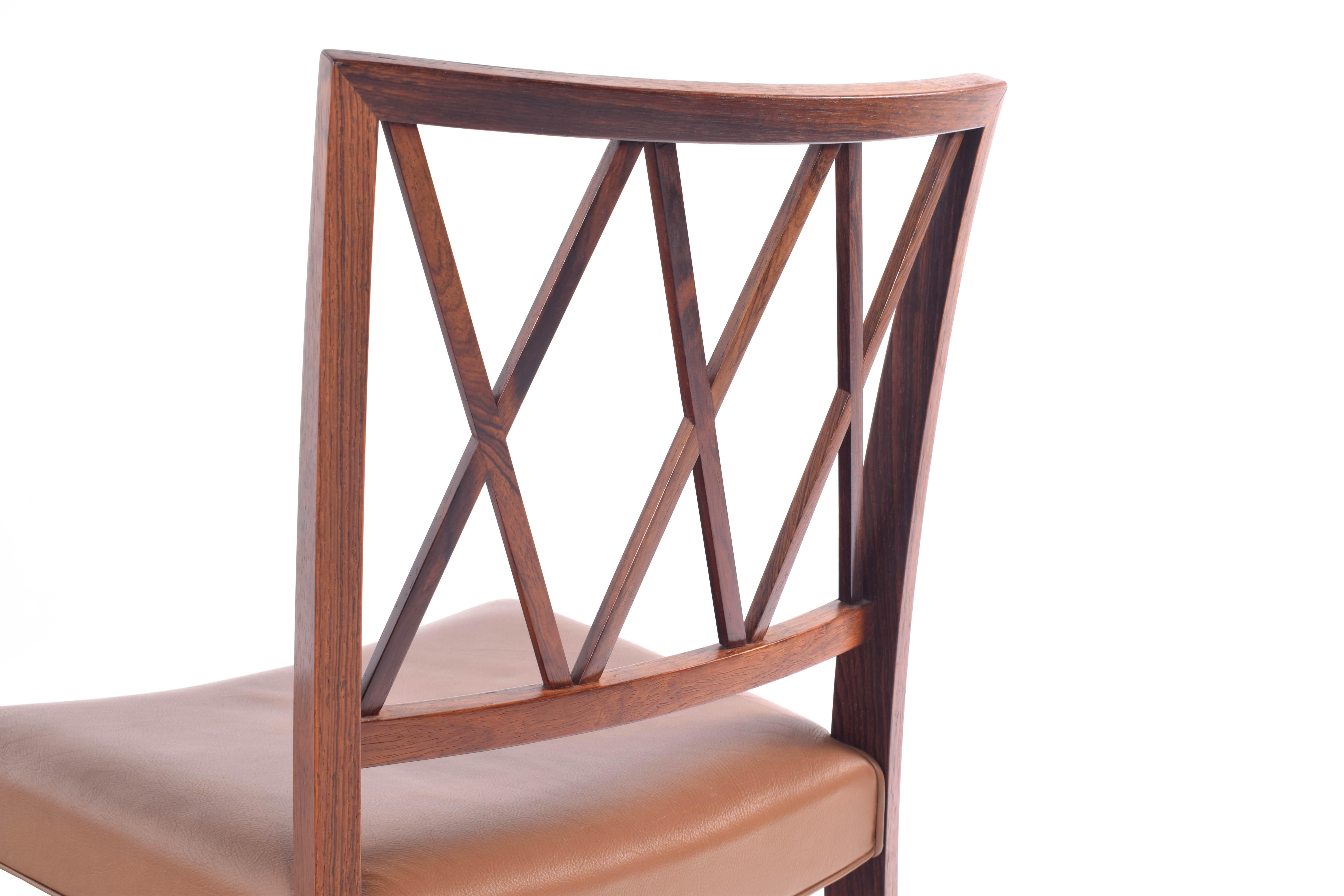 Ole Wanscher Slagelse Rosewood Dining Chairs 6