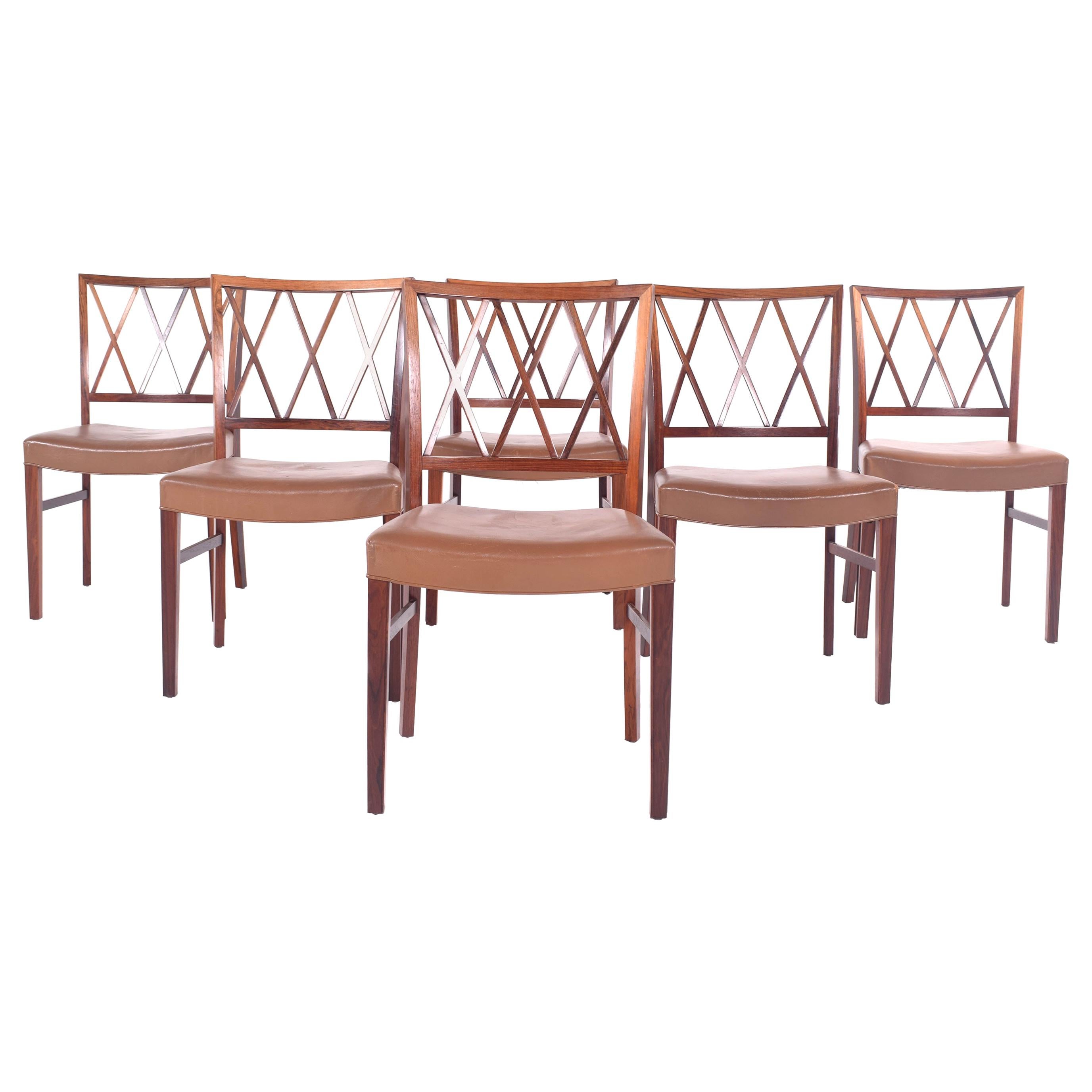 Ole Wanscher Slagelse Rosewood Dining Chairs