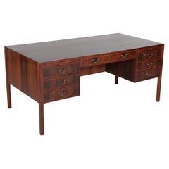 Ole Wanscher Style Writing Desk of Rosewood by Geog Kofoeds Møbeletabl. 1950s