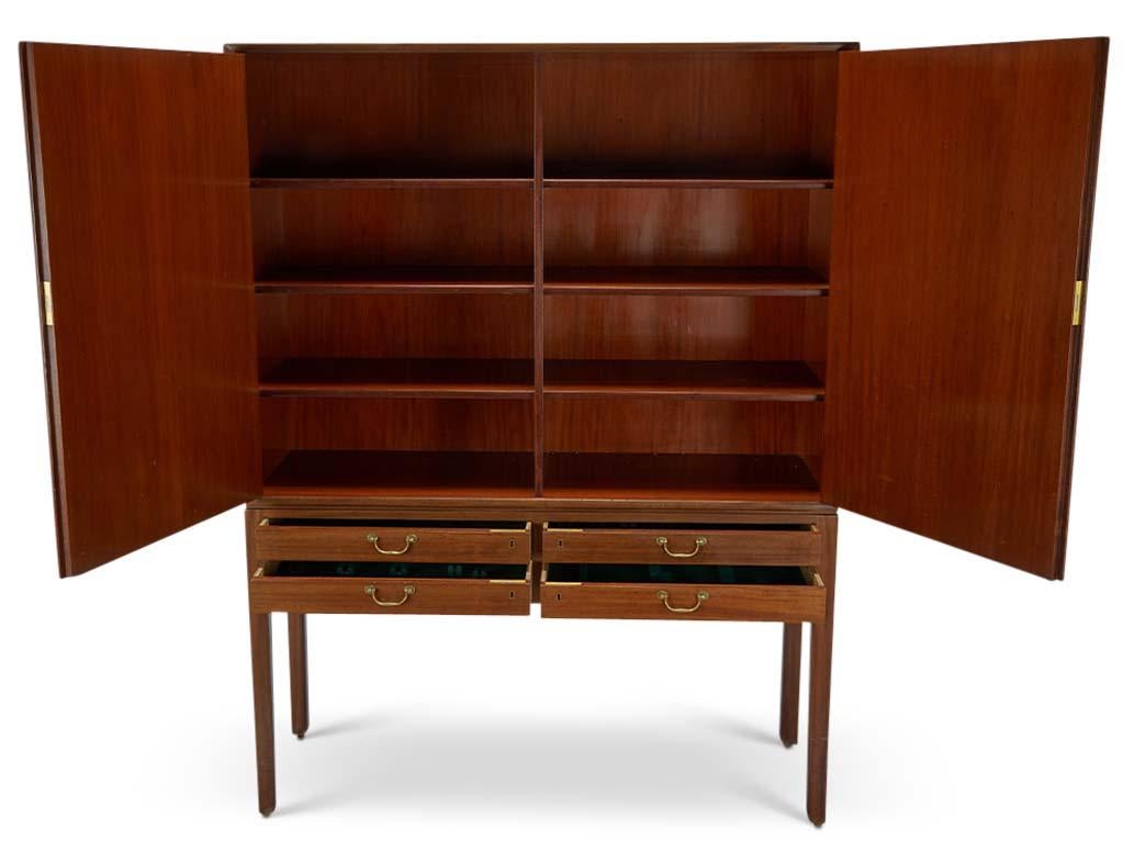 Ole Wanscher: Tall Mahogany Cabinet. Manufactured & Marked by Cabinetmaker A.J. Iversen.