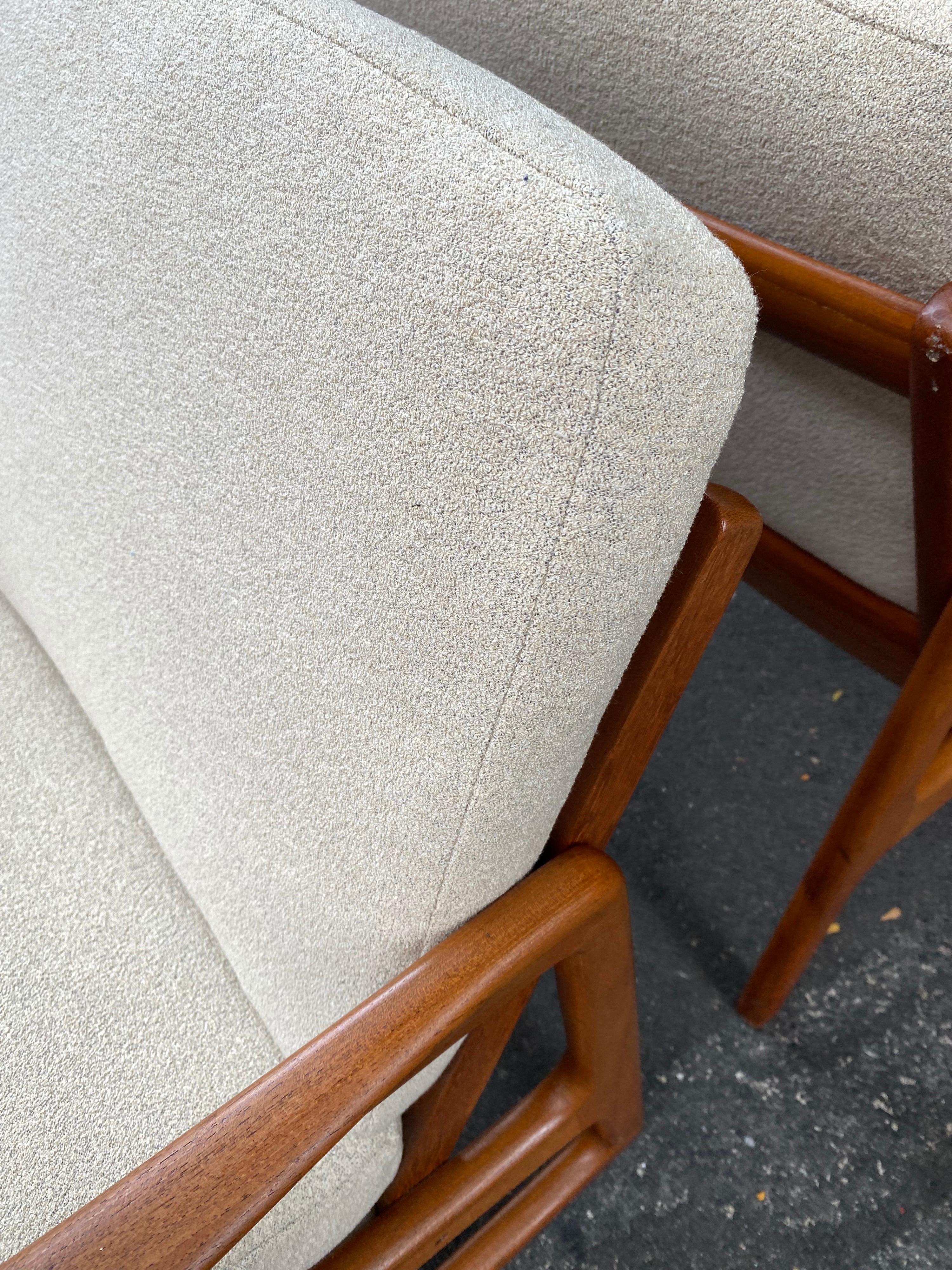 Mid-20th Century Ole Wanscher Teak Chair and Rocker/ Sold as a Pair