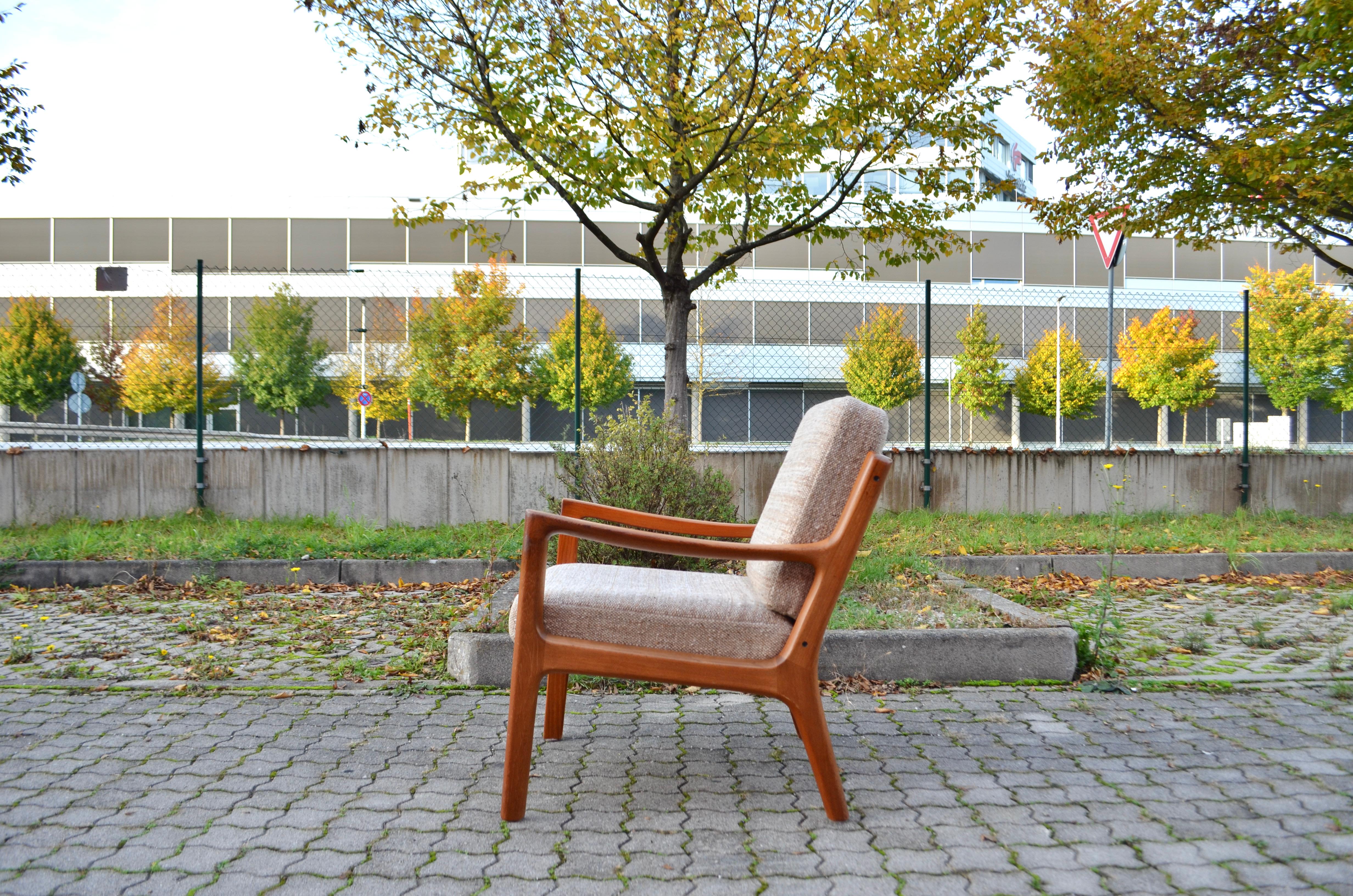 Sillón de teca Ole Wanscher Modelo Senator para  Francia e Hijo Moderno de mediados de siglo en venta