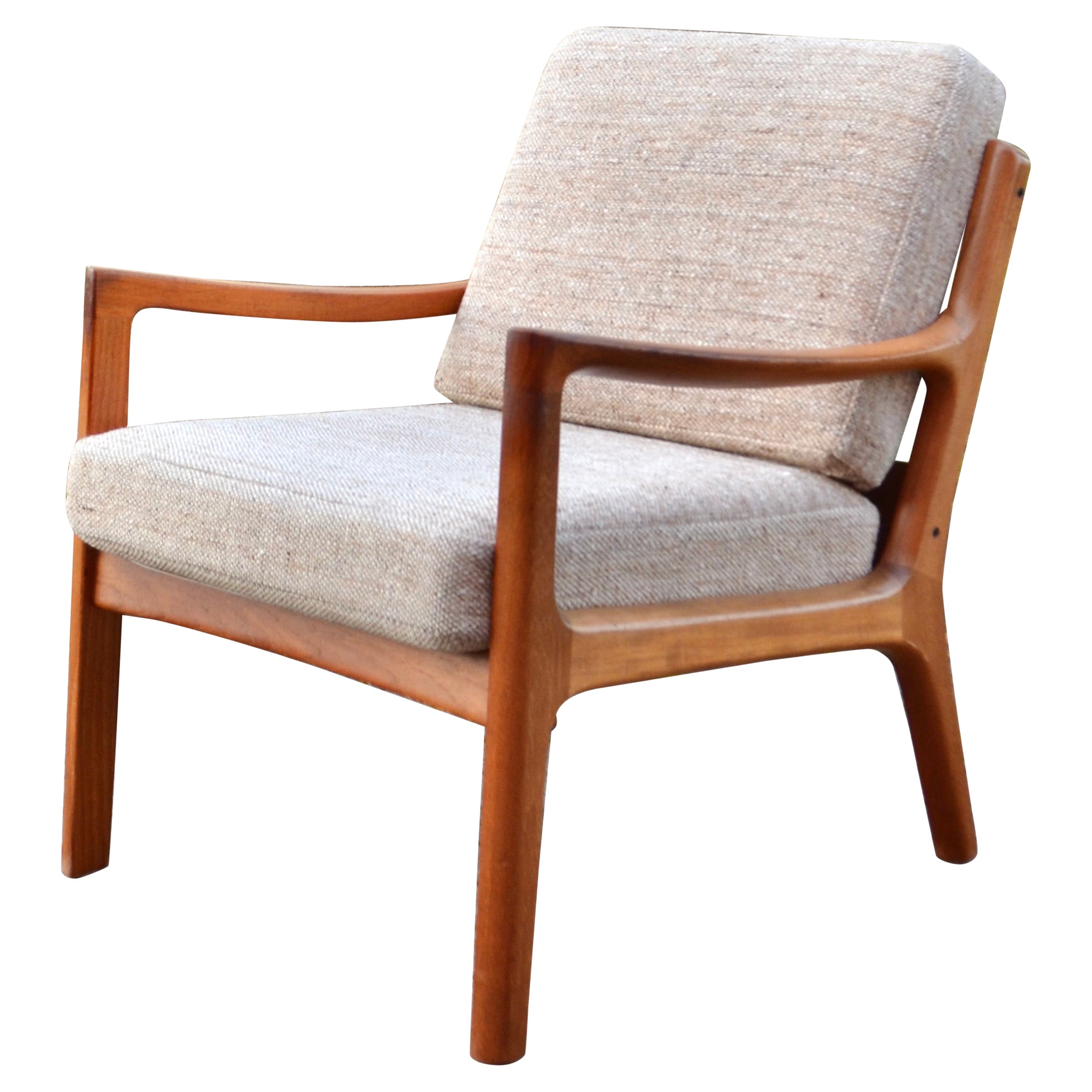 Ole Wanscher Sedia Facile in Teak Modello Senatore per  Francia & Figlio