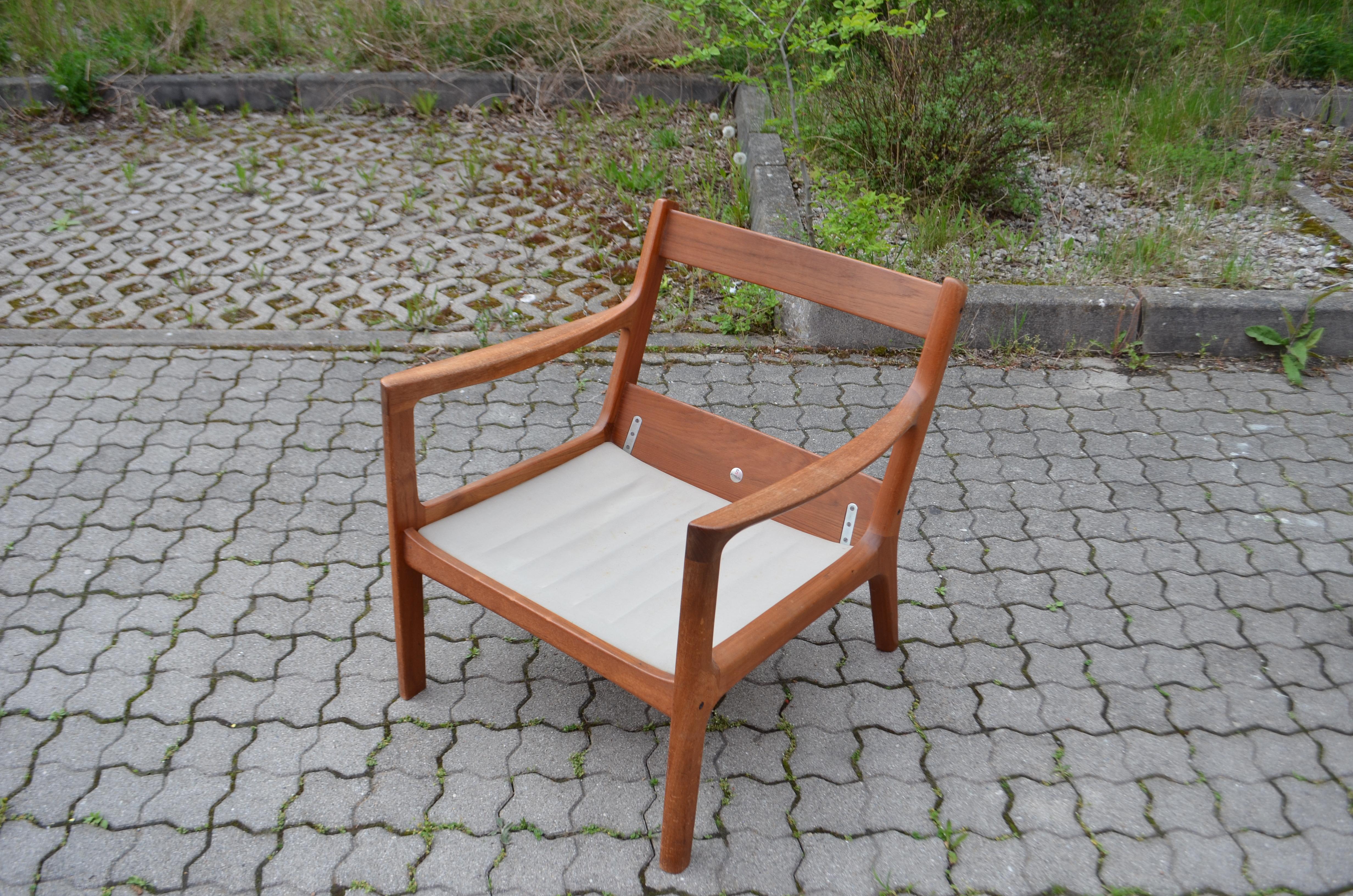 Ole Wanscher Teak Easy Chair Model Senator for  France & Son Set of 2 For Sale 2