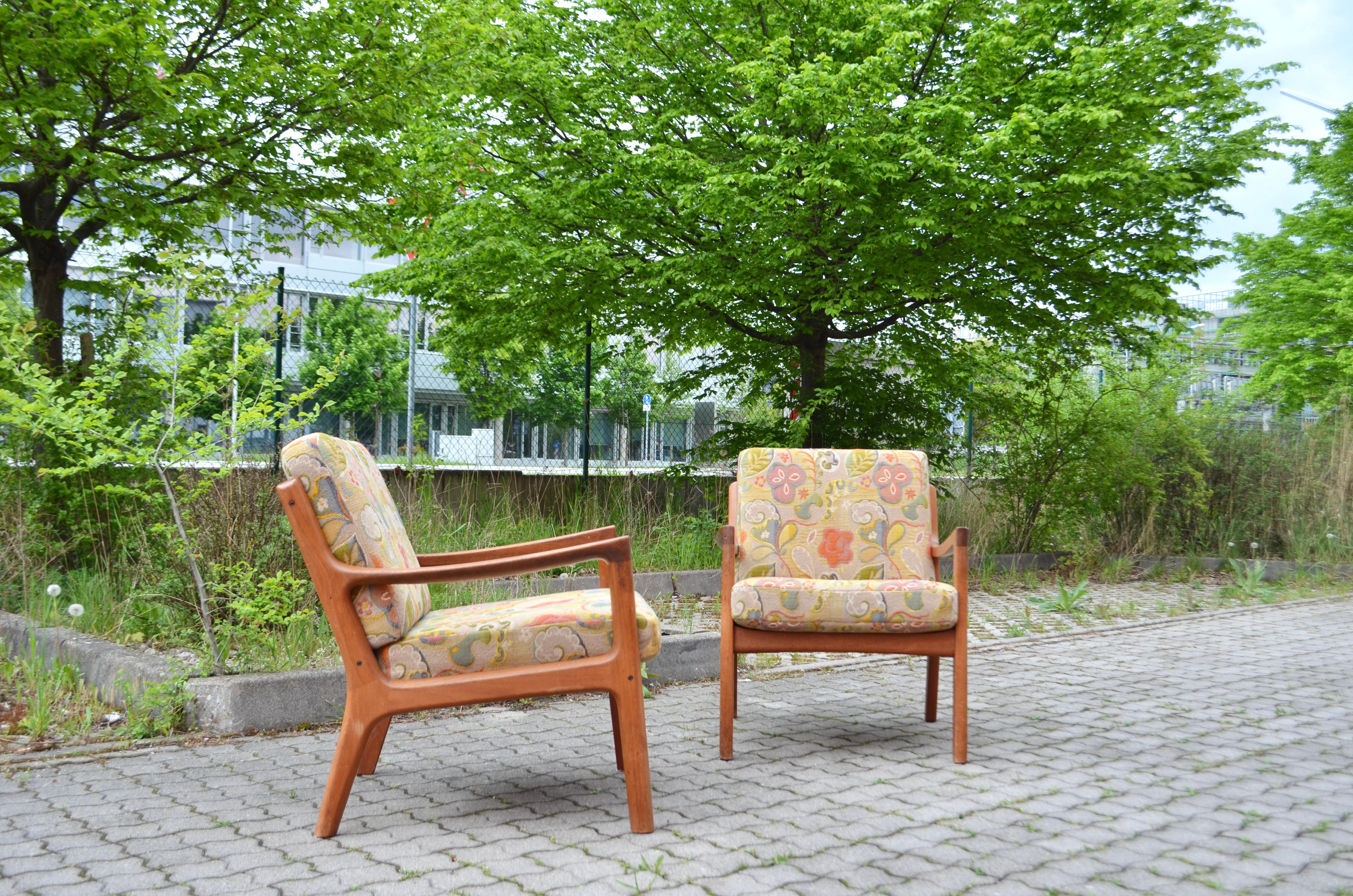 Ole Wanscher Teak Easy Chair Model Senator for  France & Son Set of 2 For Sale 8