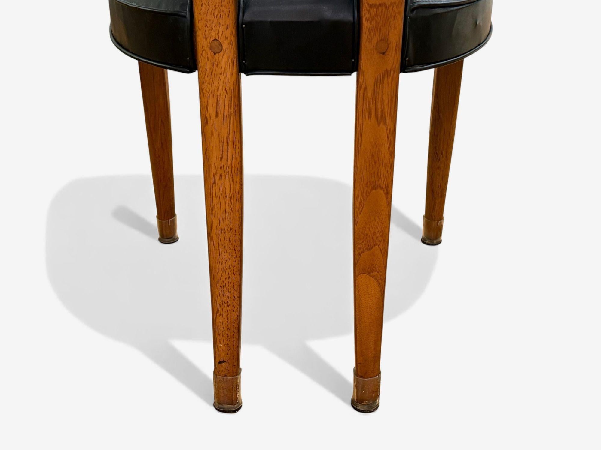 Ole Wanscher, chaises d'appoint en teck et simili-cuir à dossier en T, Danemark, années 1960 en vente 7