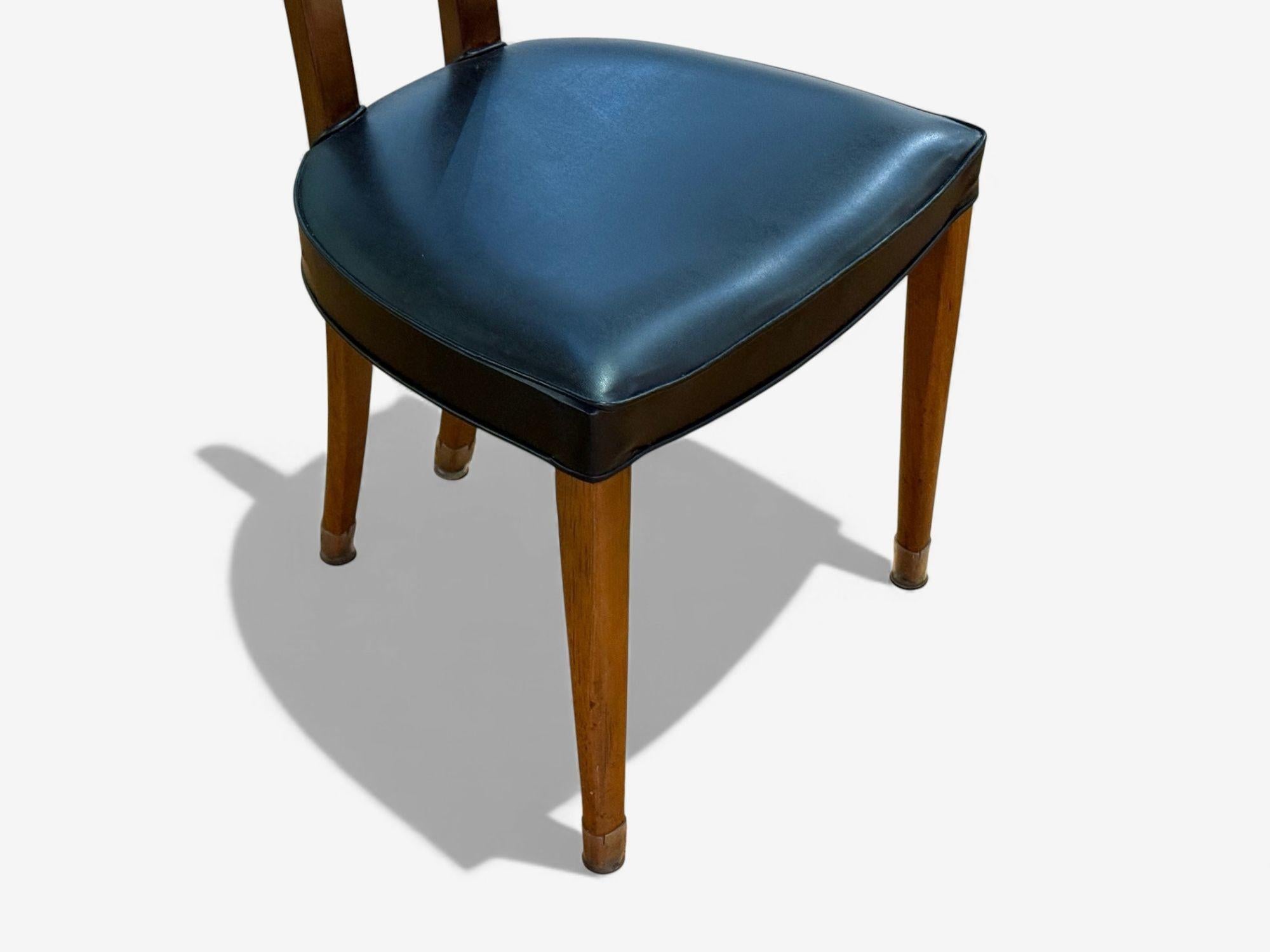 Ole Wanscher, chaises d'appoint en teck et simili-cuir à dossier en T, Danemark, années 1960 en vente 2