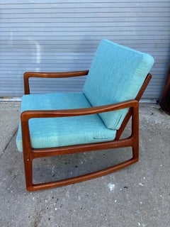 Ole Wanscher Fauteuil à bascule en teck