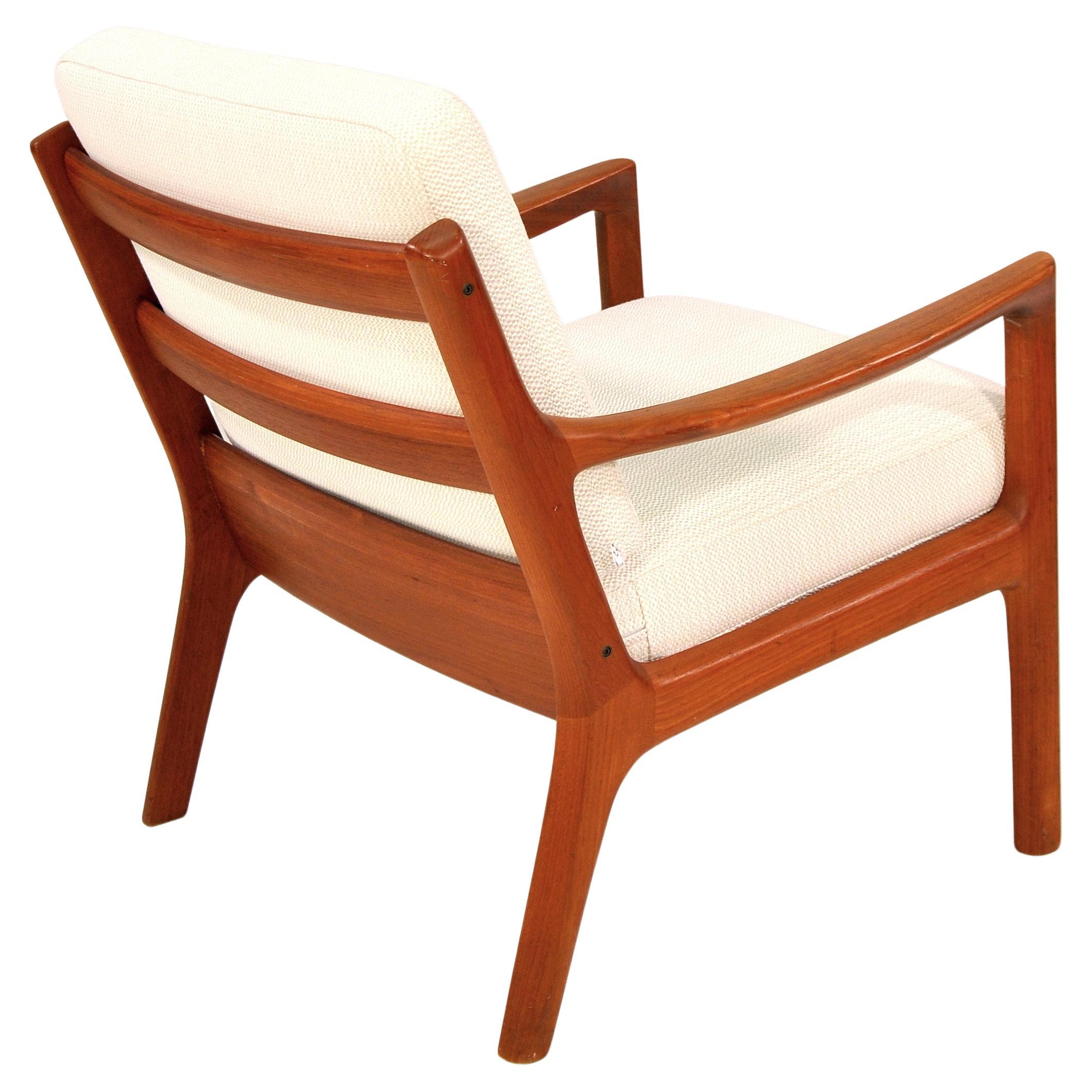 Fabric Ole Wanscher Teak Senator Chair