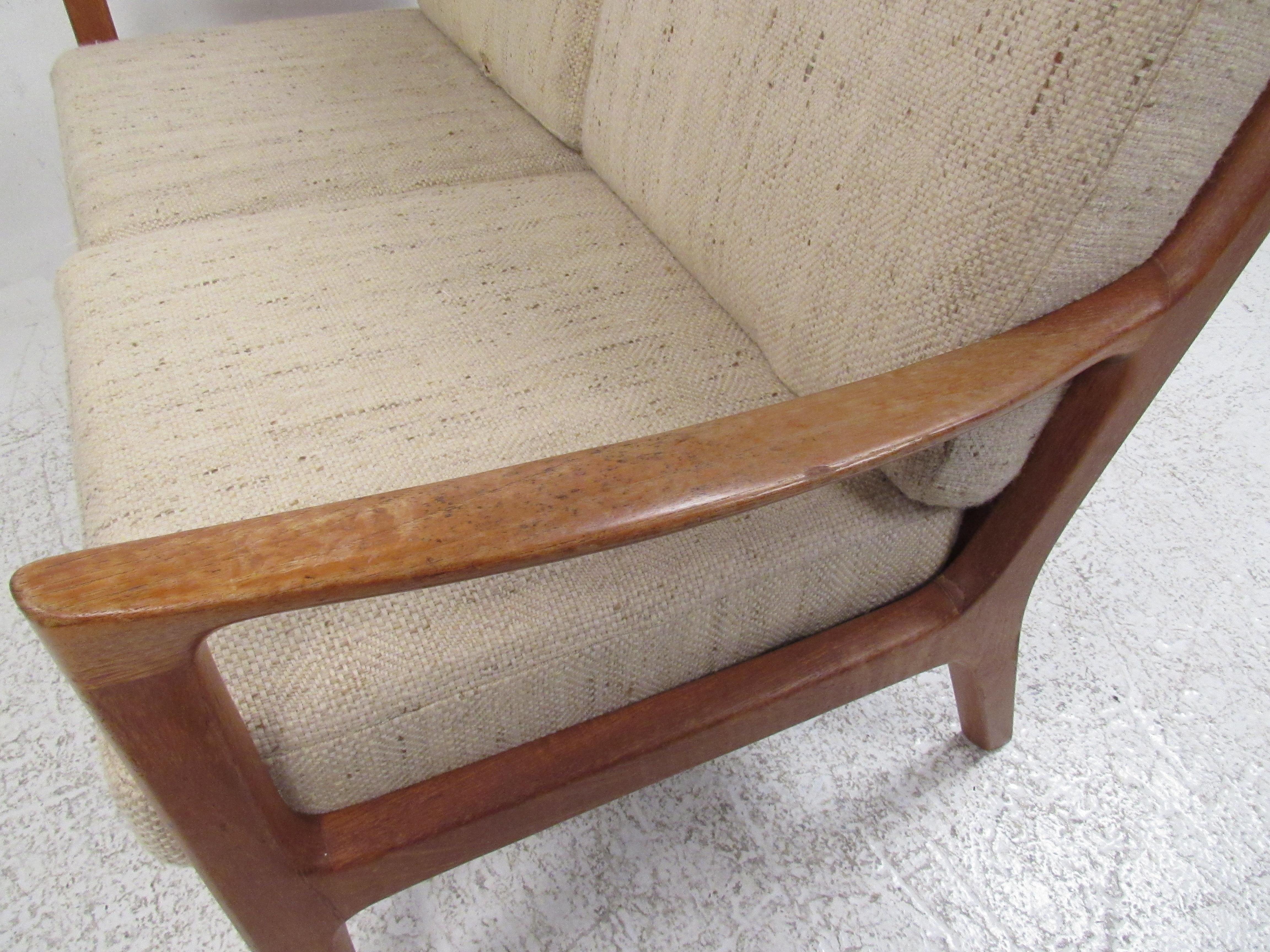 Upholstery Ole Wanscher Teak 'Senator' Sofa For Sale