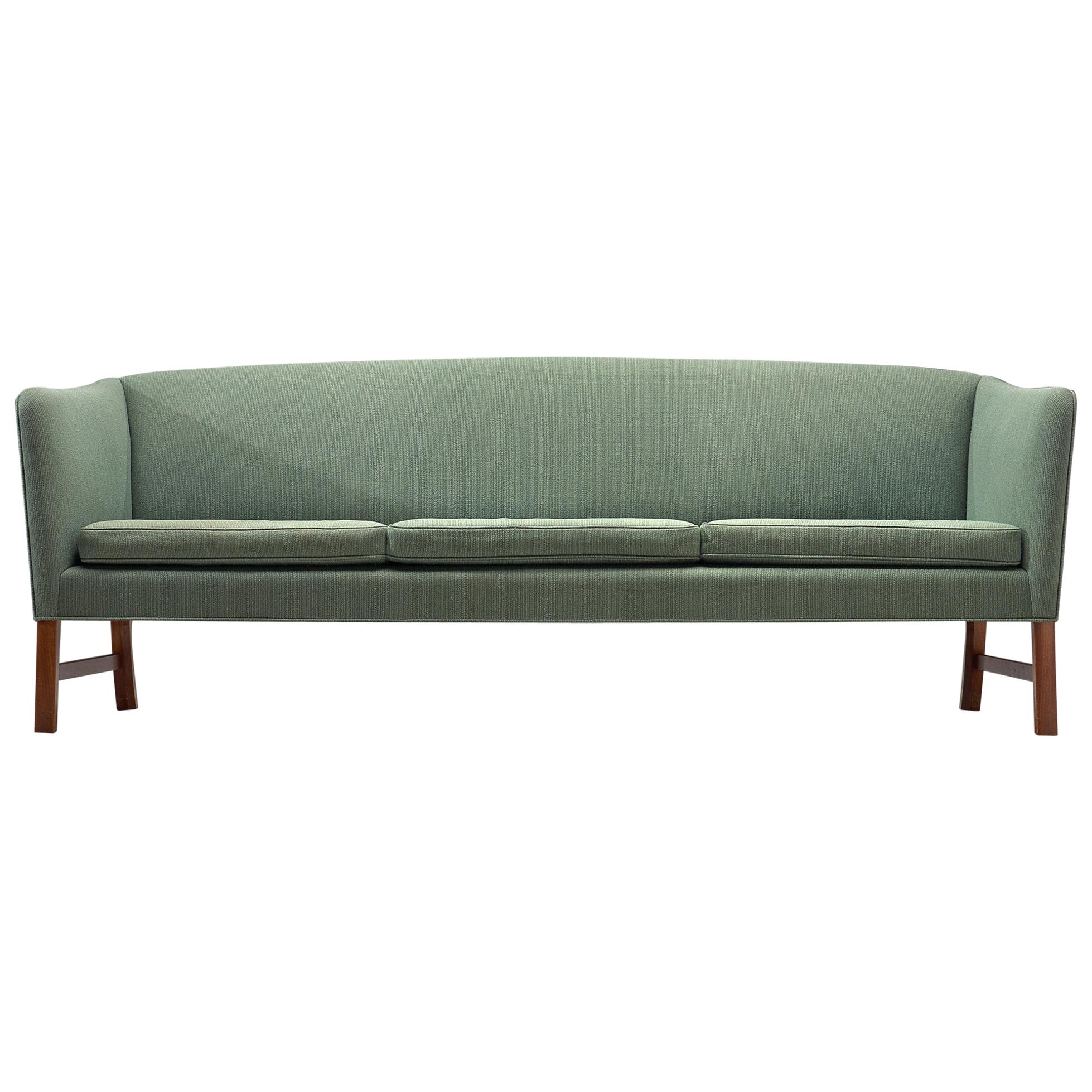 Ole Wanscher Three-Seat Sofa in Mahogany