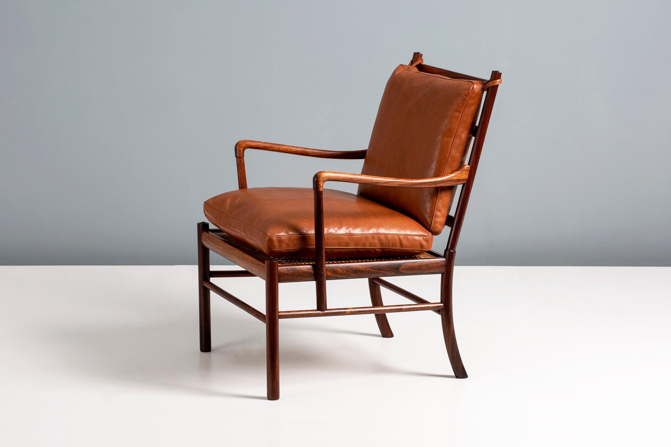 Scandinavian Modern Ole Wanscher Vintage Rosewood Colonial Chair, 1949