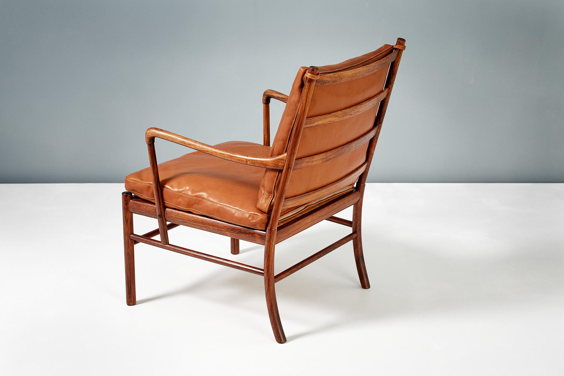 Scandinave moderne Chaise coloniale vintage en palissandre:: Ole Wanscher:: années 1950 en vente