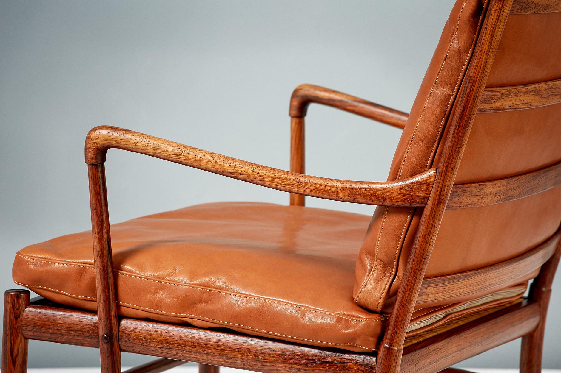 Chaise coloniale vintage en palissandre:: Ole Wanscher:: années 1950 Excellent état - En vente à London, GB