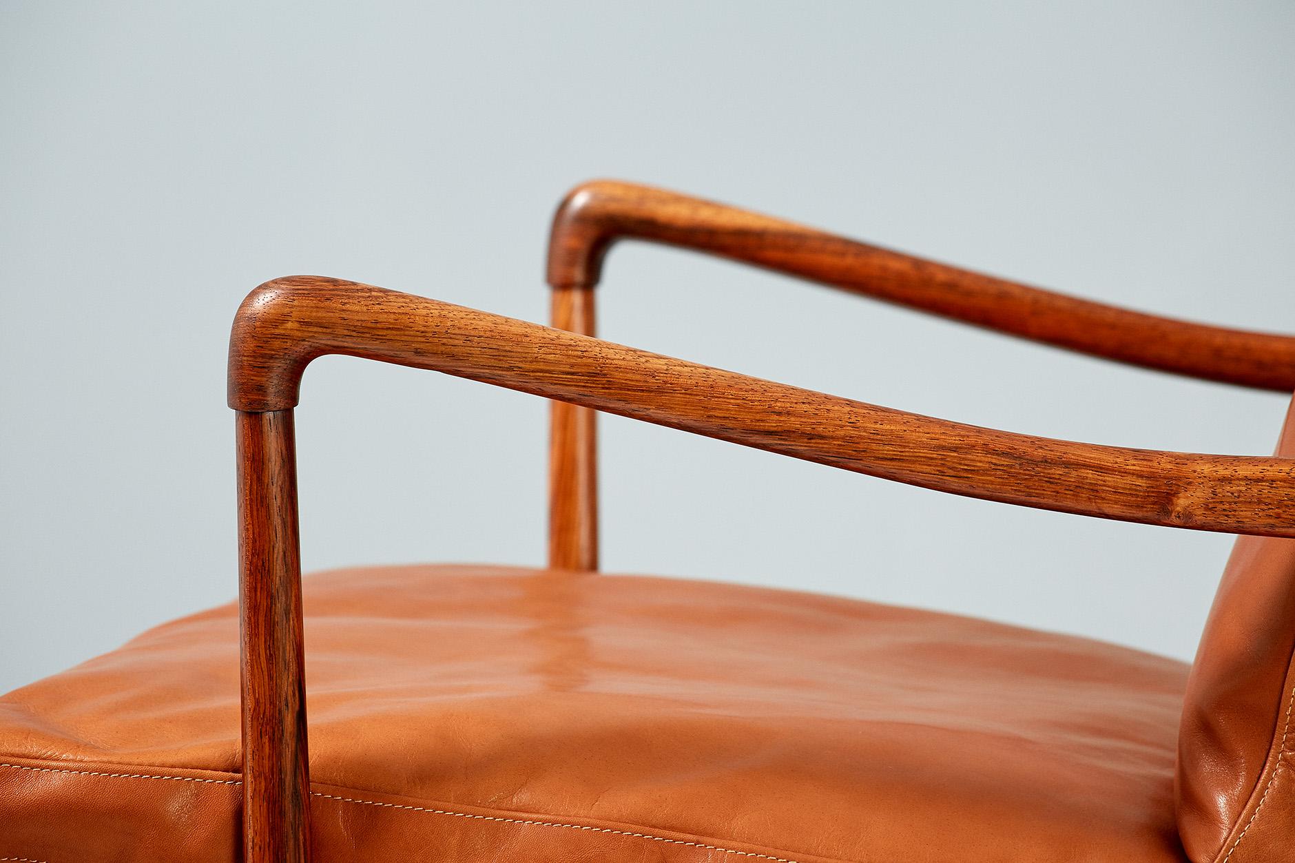 Danish Ole Wanscher Vintage Rosewood Colonial Chair, 1950s For Sale