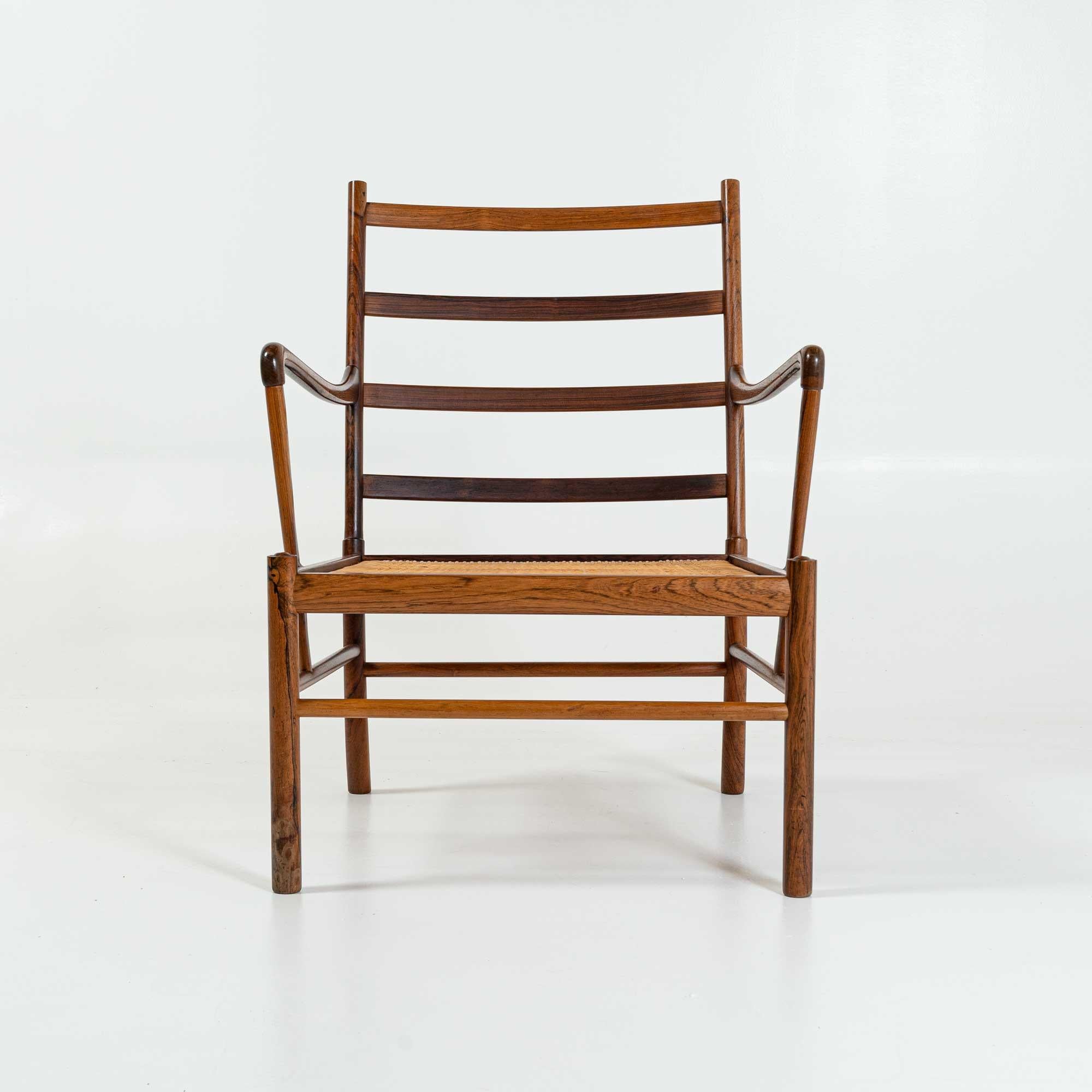 Ole Wanscher''s Colonial Chair und Ottomane aus Palisanderholz, 1950er Jahre im Angebot 3
