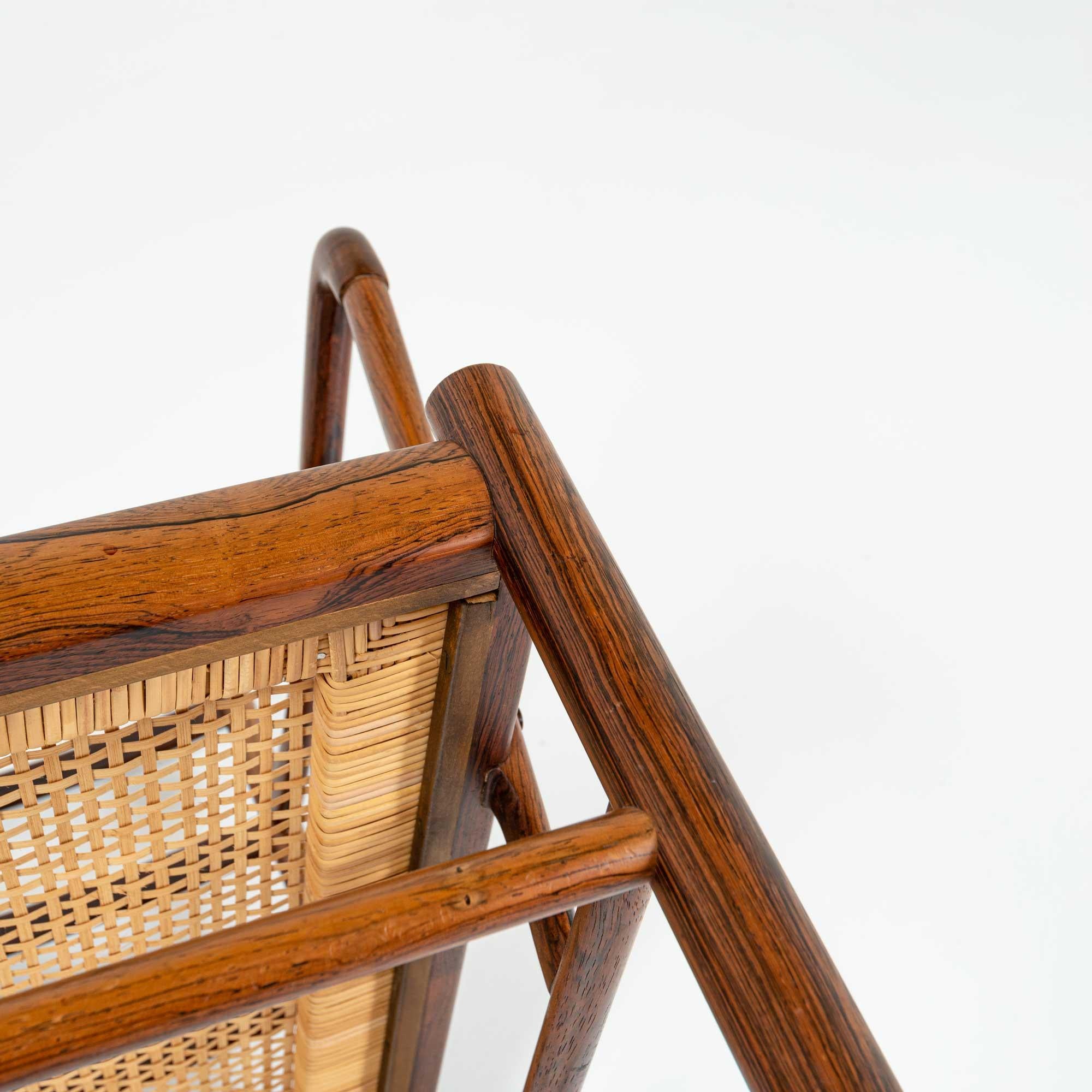 Ole Wanscher's Colonial Chair in Rosewood with Maharam Sorghum Brown Cushions 3
