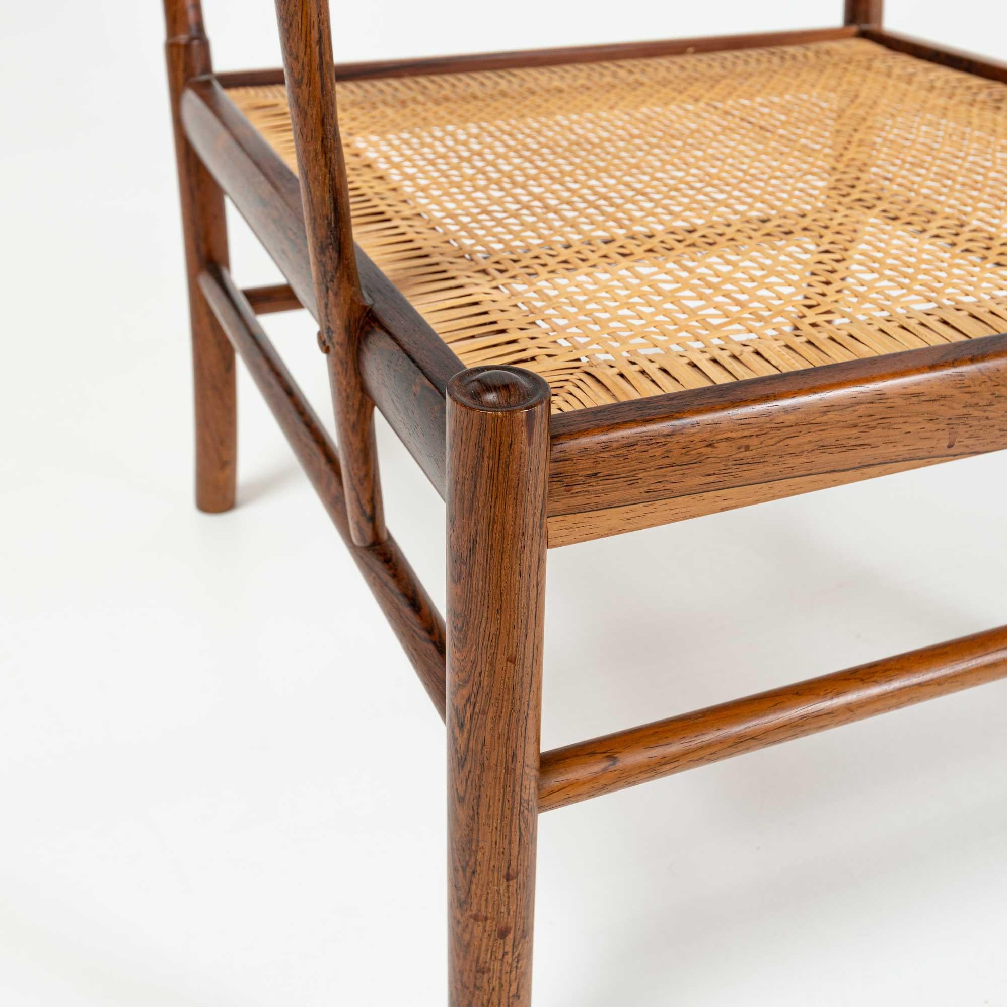 Ole Wanscher's Colonial Chair in Rosewood with Maharam Sorghum Brown Cushions 4