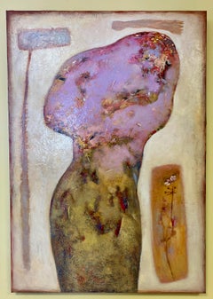 Oleg Bondarenko - Female form and Flower - acrylic on canvas