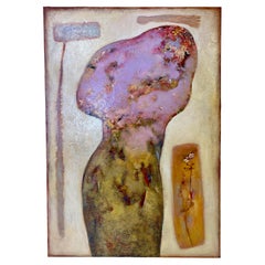 Oleg Bondarenko - Female form and Flower - acrylic on canvas
