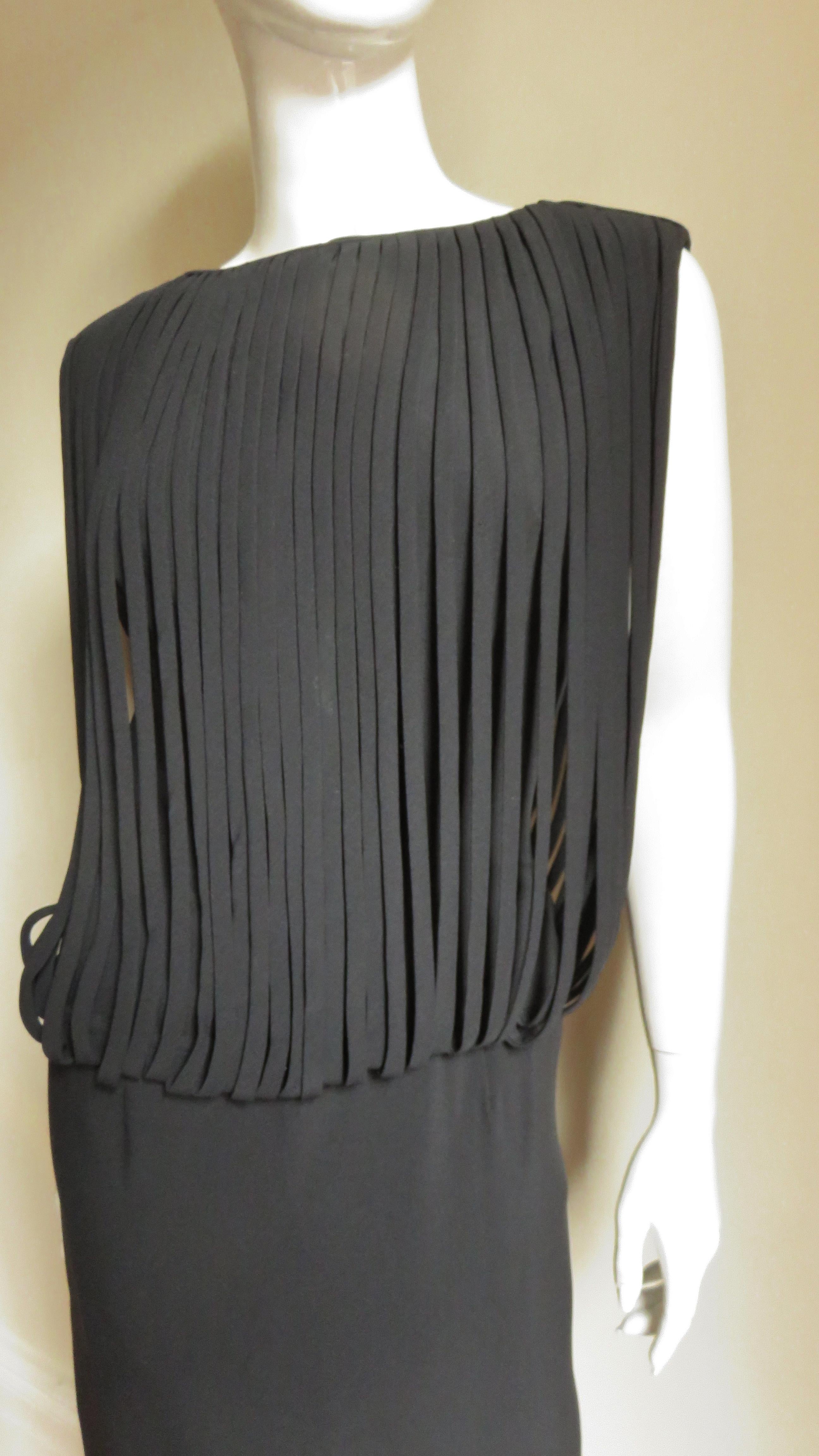 Oleg Cassini 1950s Cage Bodice Dress  In Good Condition For Sale In Water Mill, NY