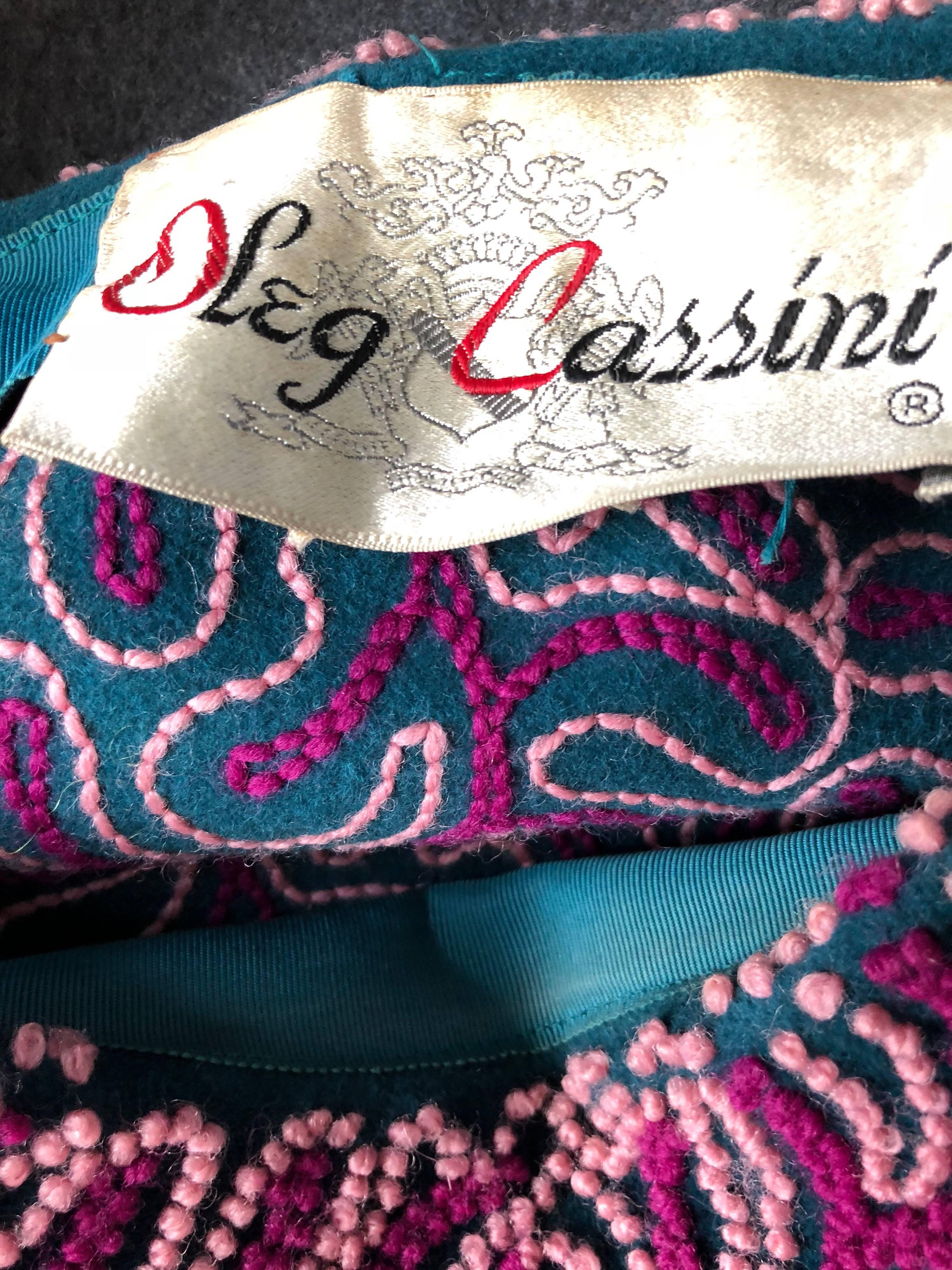 Oleg Cassini 1960s Pink + Fuchsia + Navy Blue Wool 60s Mod Vintage Cloche Hat 4