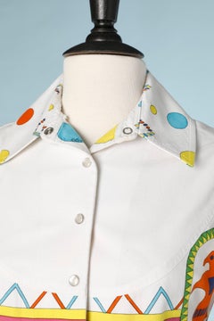 Oleg Cassini 3 pieces "70's Indian print" suit