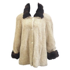 Giacca / cappotto nero beige Oleg Cassini