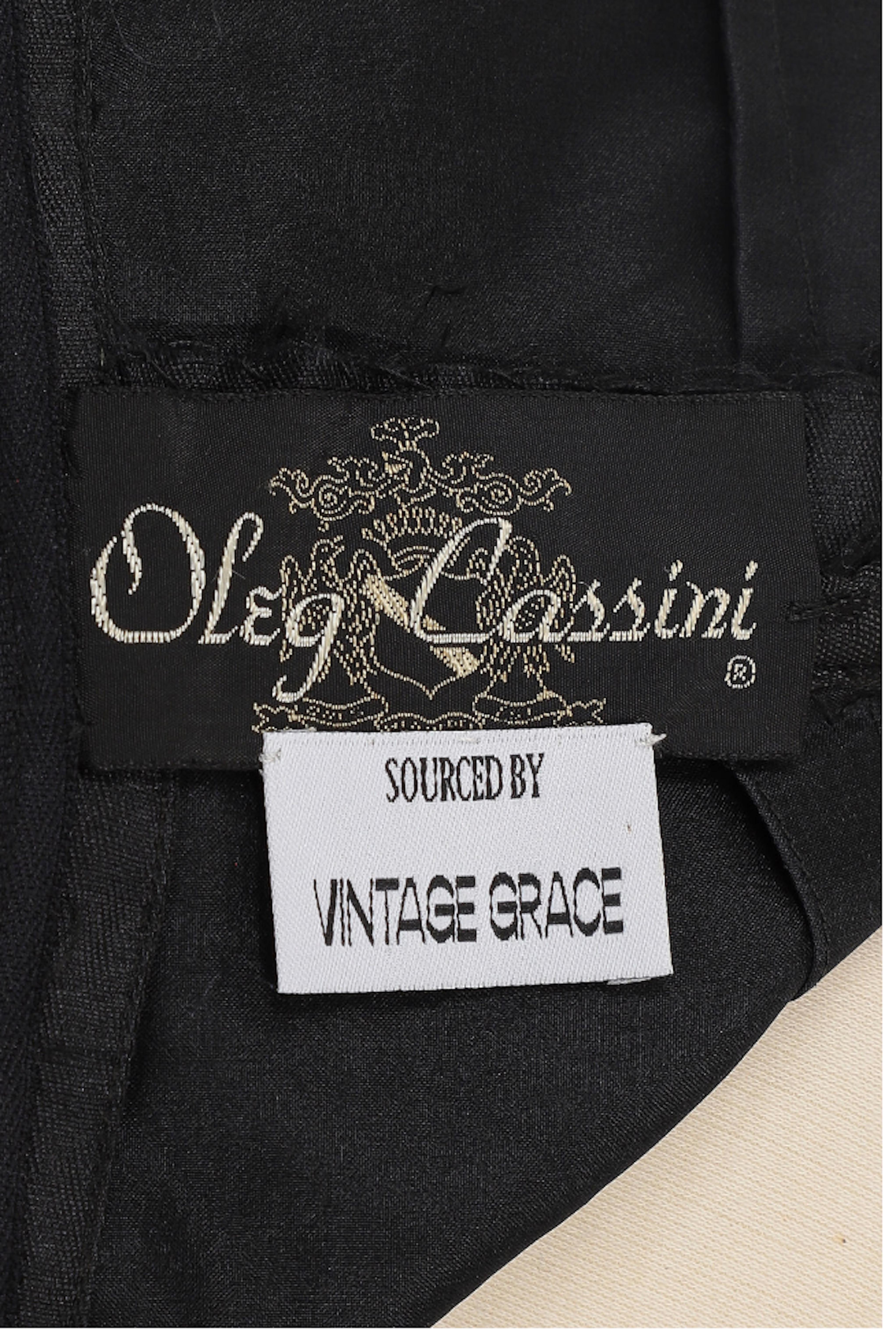 Women's Oleg Cassini Black Embellished Cocktail Dress For Sale