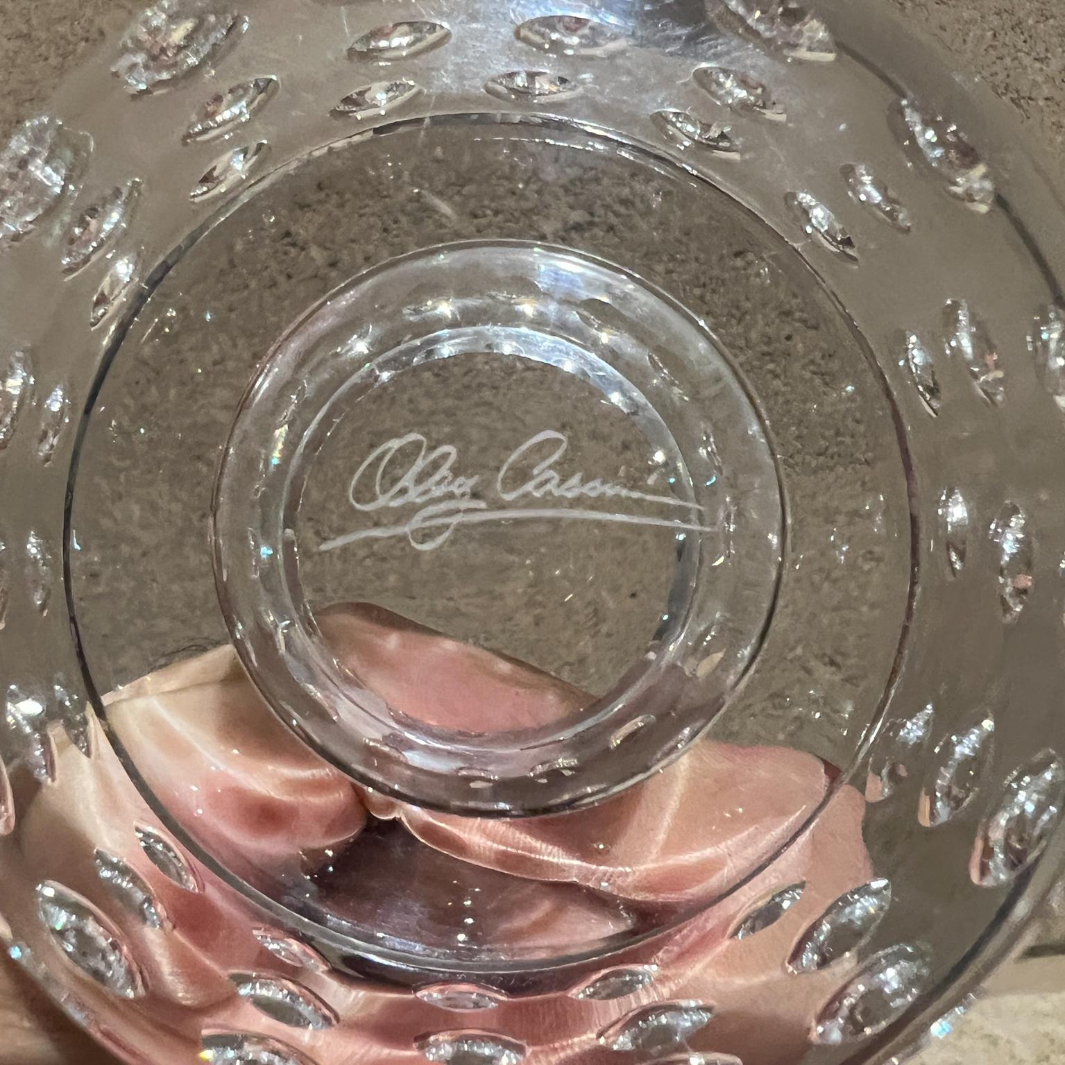 Oleg Cassini Portavelas de Cristal Votivo de Cristal Burbuja en venta 2