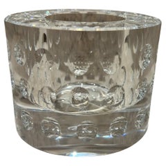 Oleg Cassini Crystal Candle Holder Bubble Glass Votive