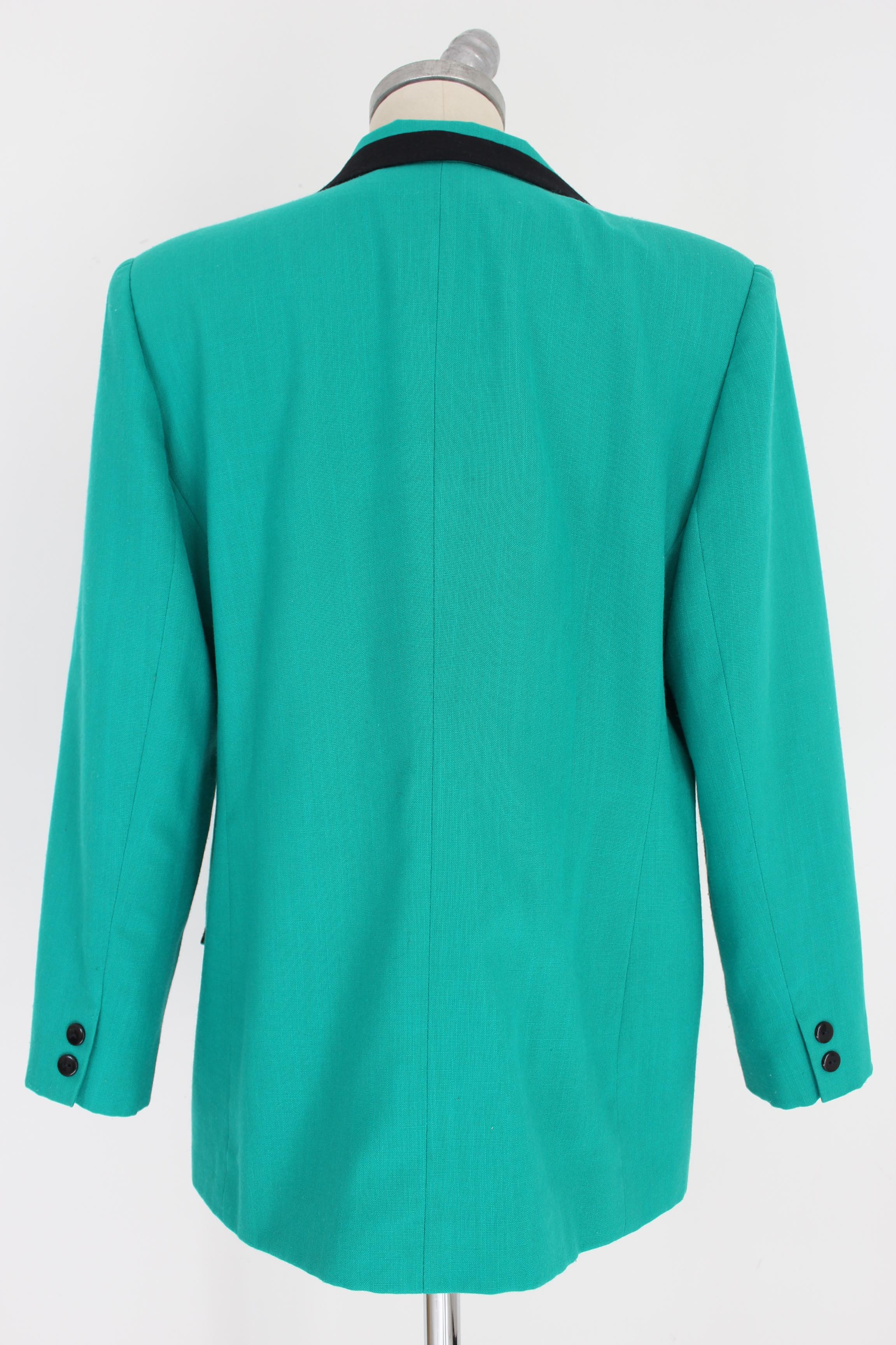 Verde Giacca classica doppiopetto verde di Oleg Cassini