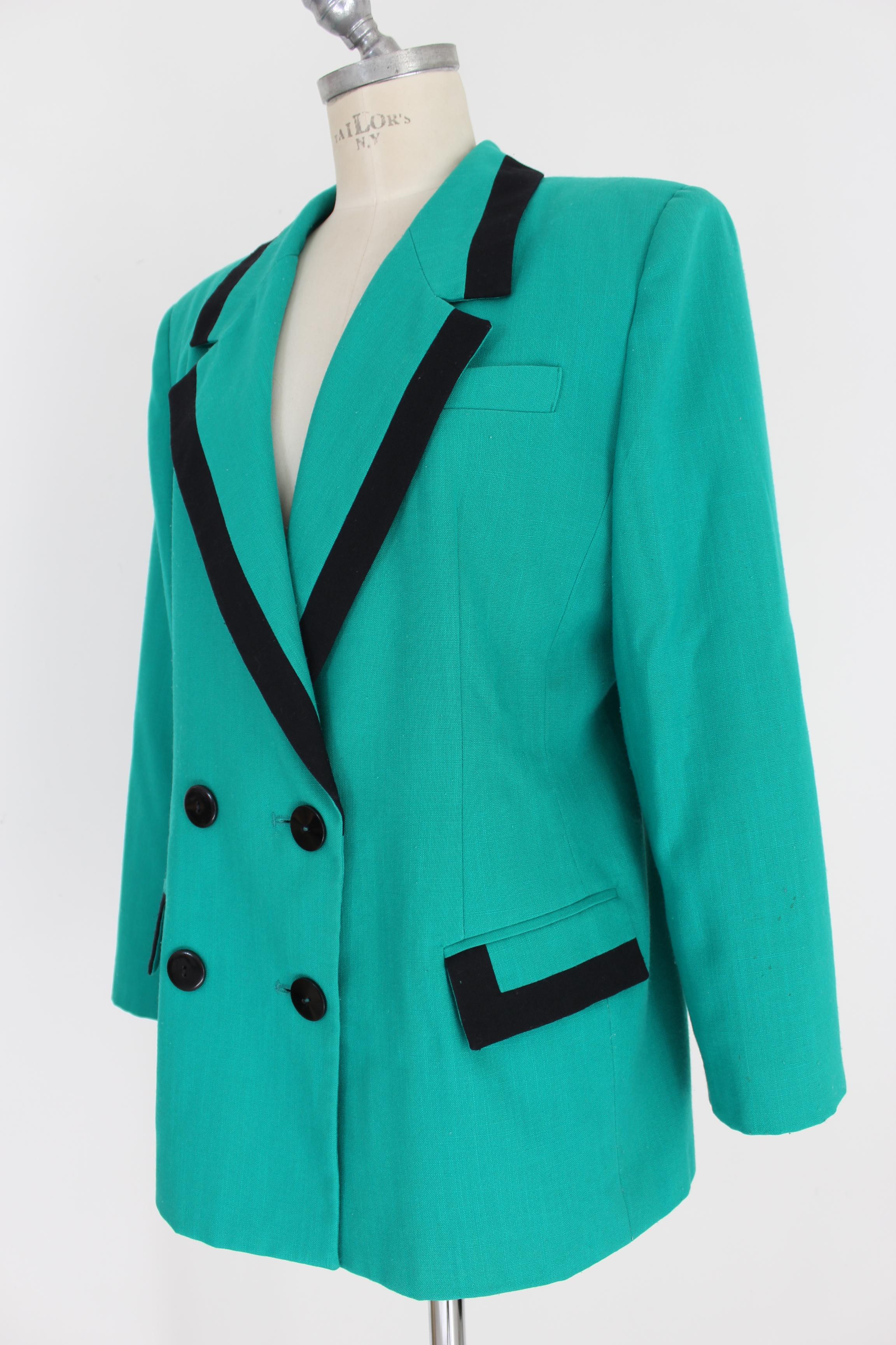 Giacca classica doppiopetto verde di Oleg Cassini 1