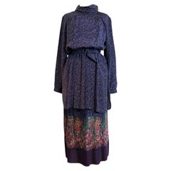 Vintage Oleg Cassini oriental print suit