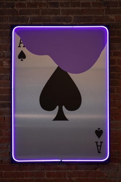 "All In: Ace of Spades (Royal Purple)" 54" x 39" inch by Oleg Char