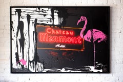 "Chateau Marmont" Oeuvre unique 41" x 61.5" de Oleg Char x James Peter Henry