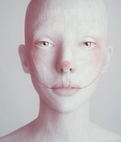 "Clown", C-Print Mounted with Acrylic - Portrait Photography, Russian Artist