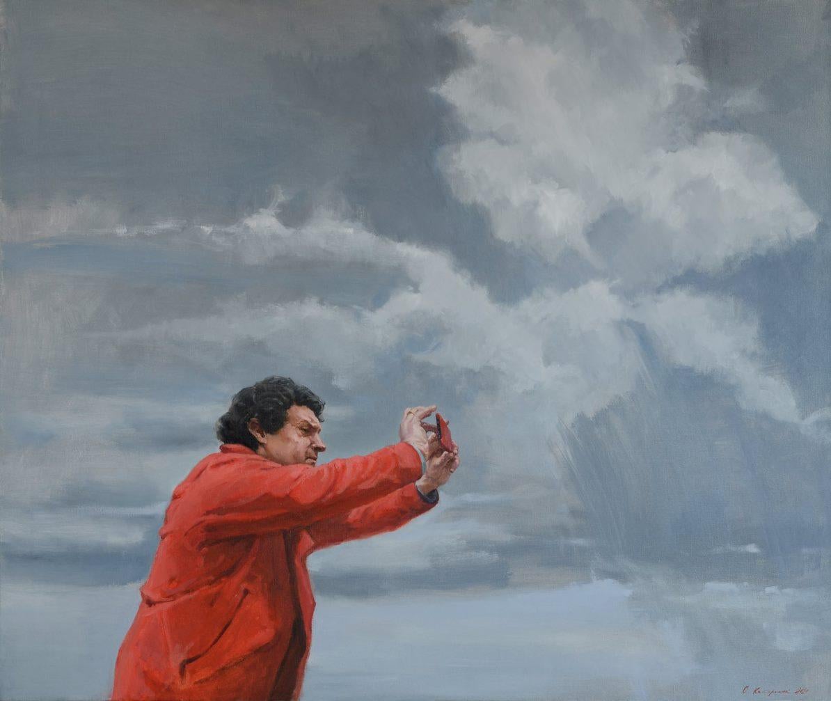 Catcher of the Moments, Figuratives, Original-Ölgemälde, hängefertig