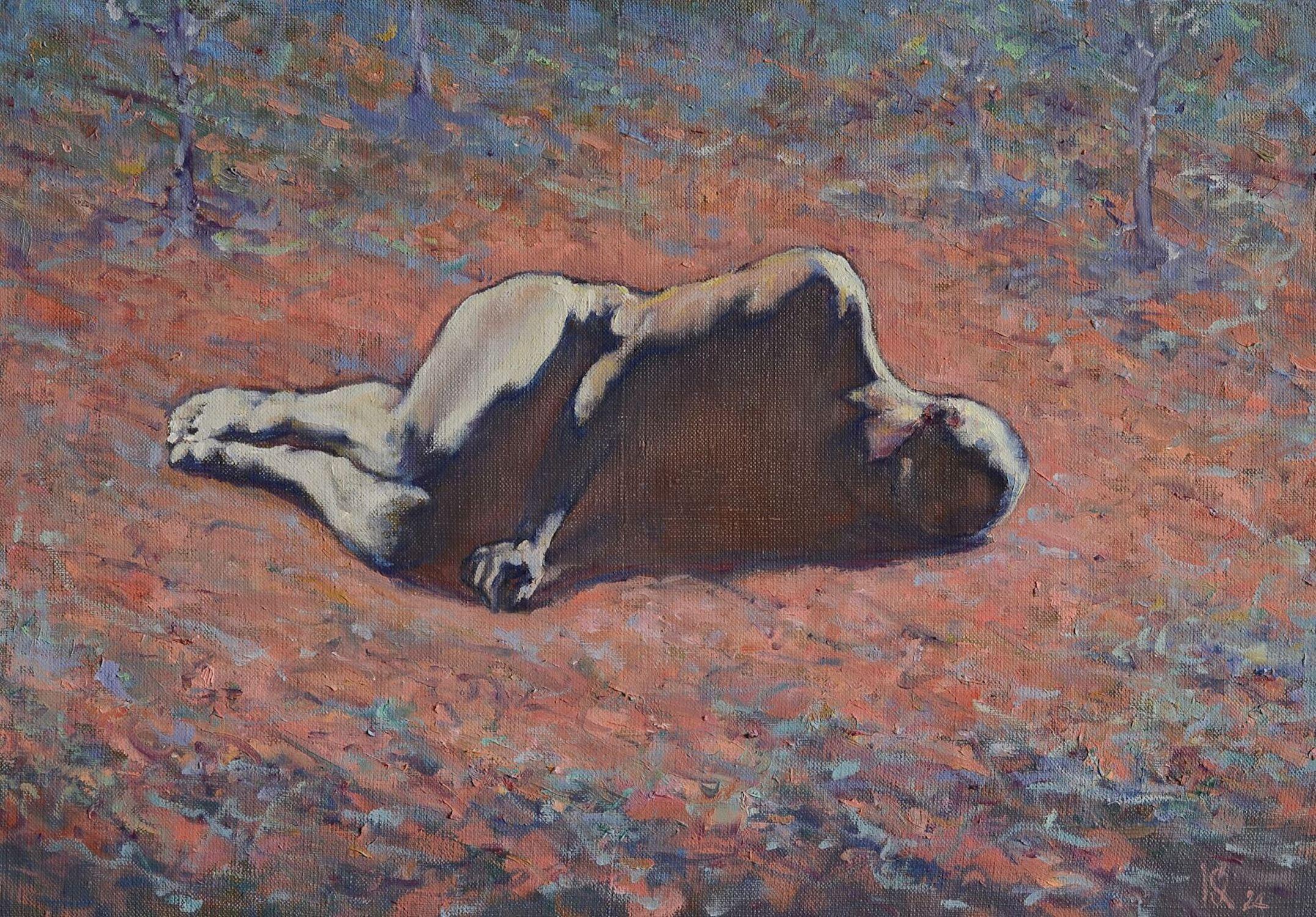 Figurative Painting di Oleg Kateryniuk - Arte figurativa Color Dream, Pittura ad olio originale, pronta da appendere